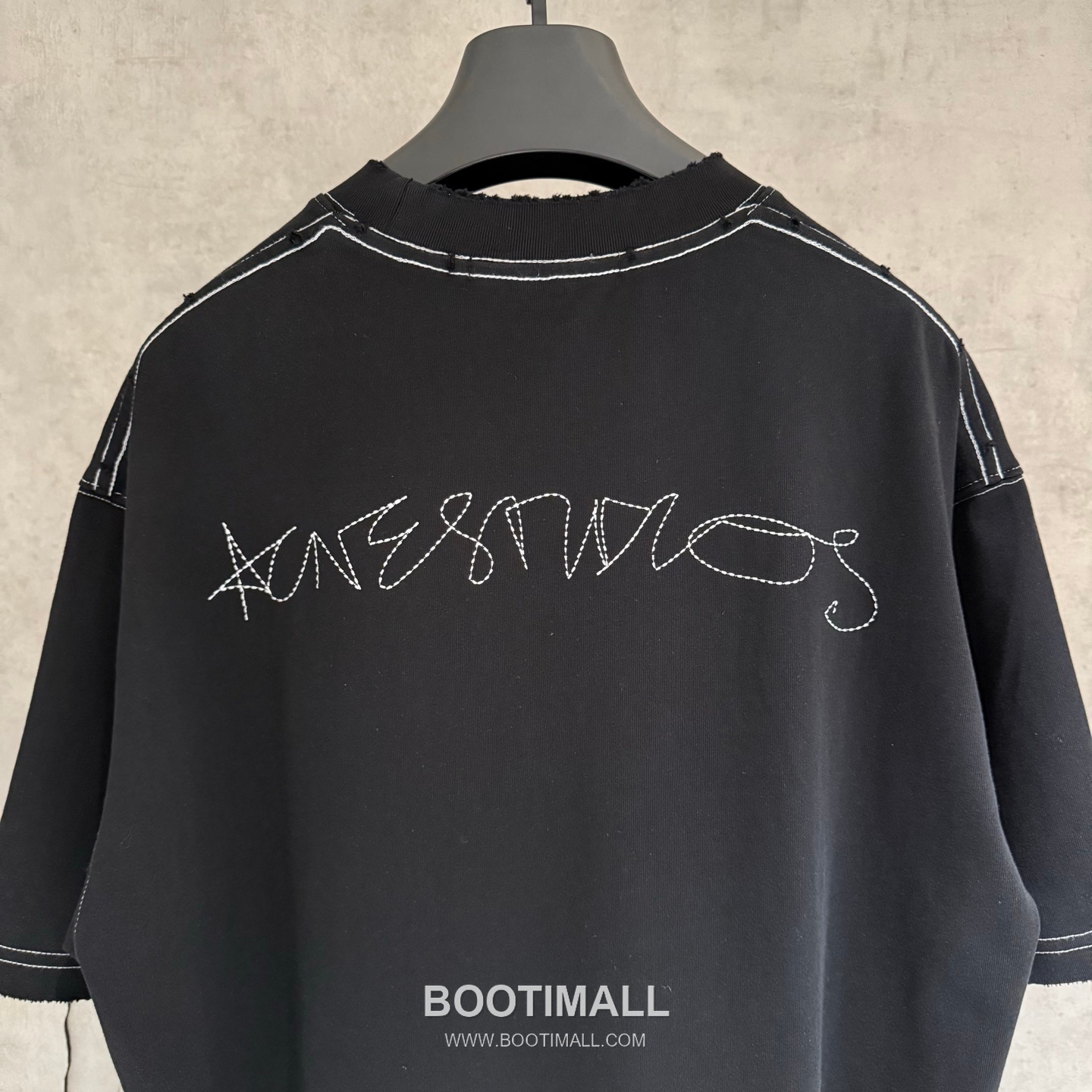 Acne Studios Embroidered Heavy Cotton T-Shirt Black White 아크네 스튜디오 엠브로이더드 헤비 코튼 티셔츠 블랙 화이트 7