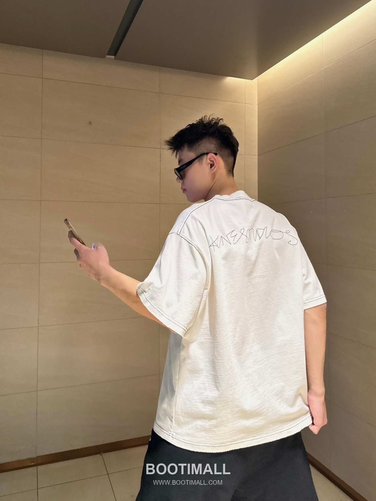 Acne Studios Embroidered Heavy Cotton T-Shirt Black White 아크네 스튜디오 엠브로이더드 헤비 코튼 티셔츠 블랙 화이트 3