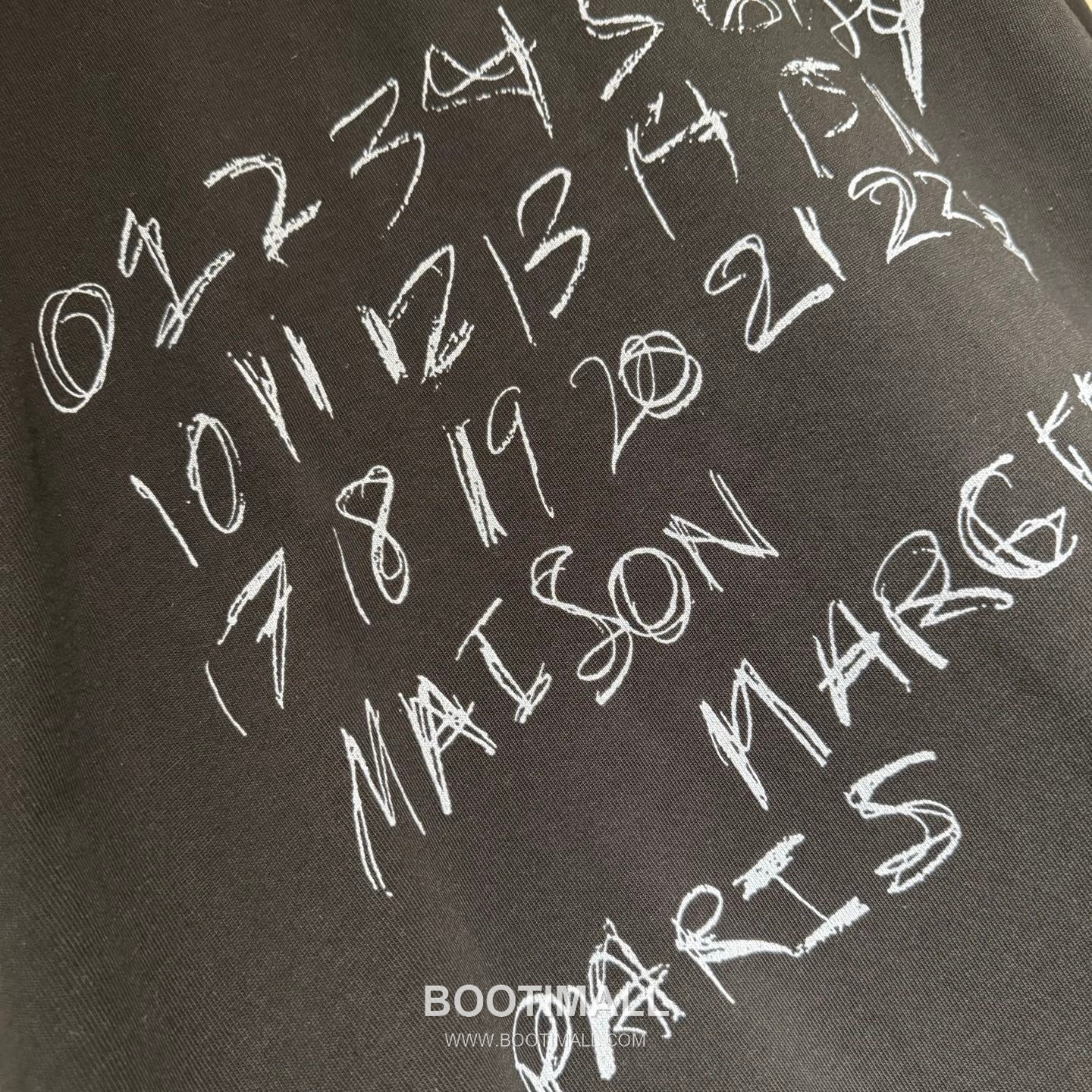 Maison Margiela MM6 Logo Embroidered Heavy Cotton T-Shirt Black 메종 마르지엘라 MM6 로고 자수 헤비 코튼 티셔츠 블랙 9