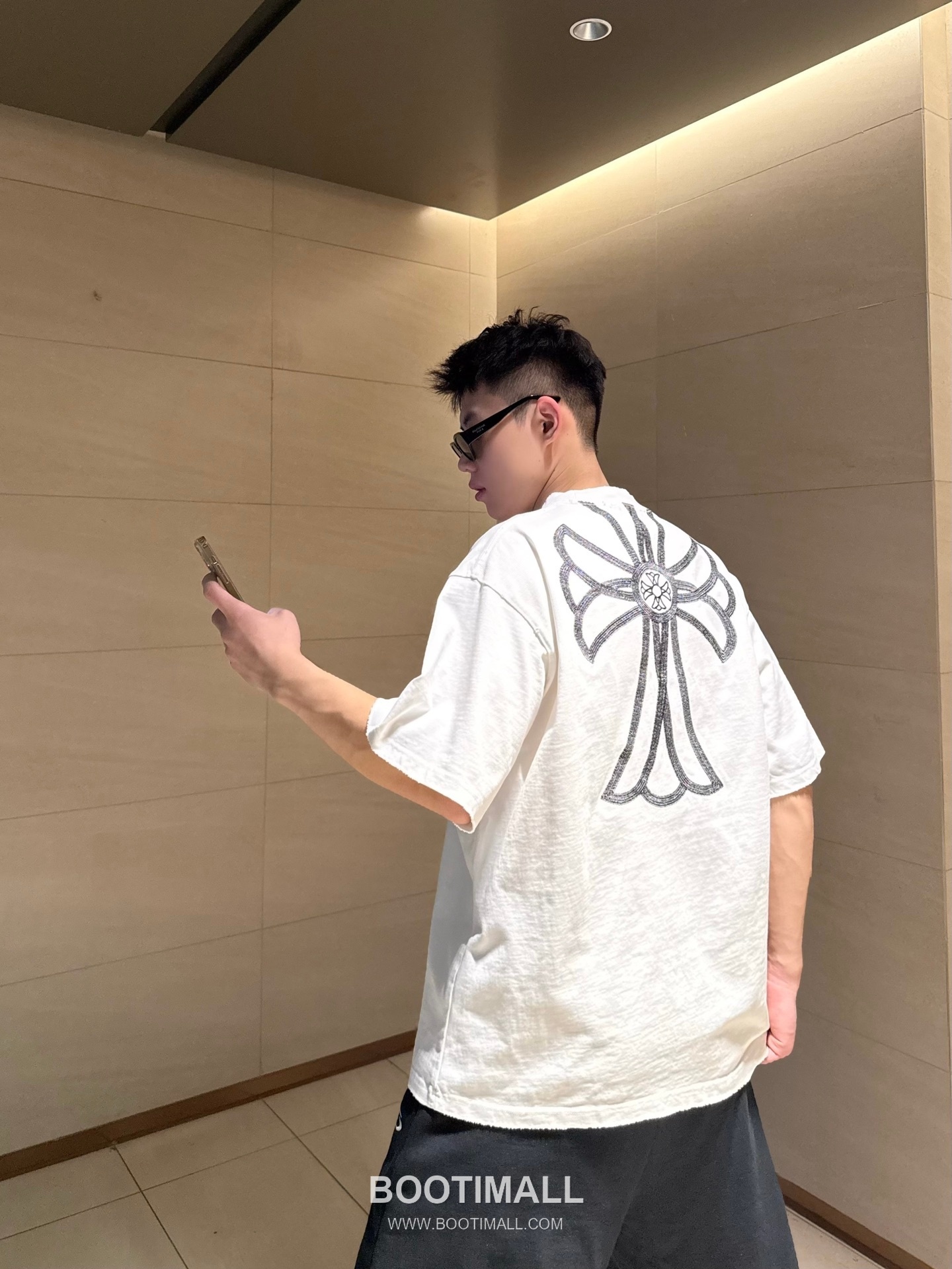 Chrome Hearts Embroidered Heavy Cotton T-Shirt Black White 크롬하츠 자수 헤비 코튼 티셔츠 블랙 화이트 3