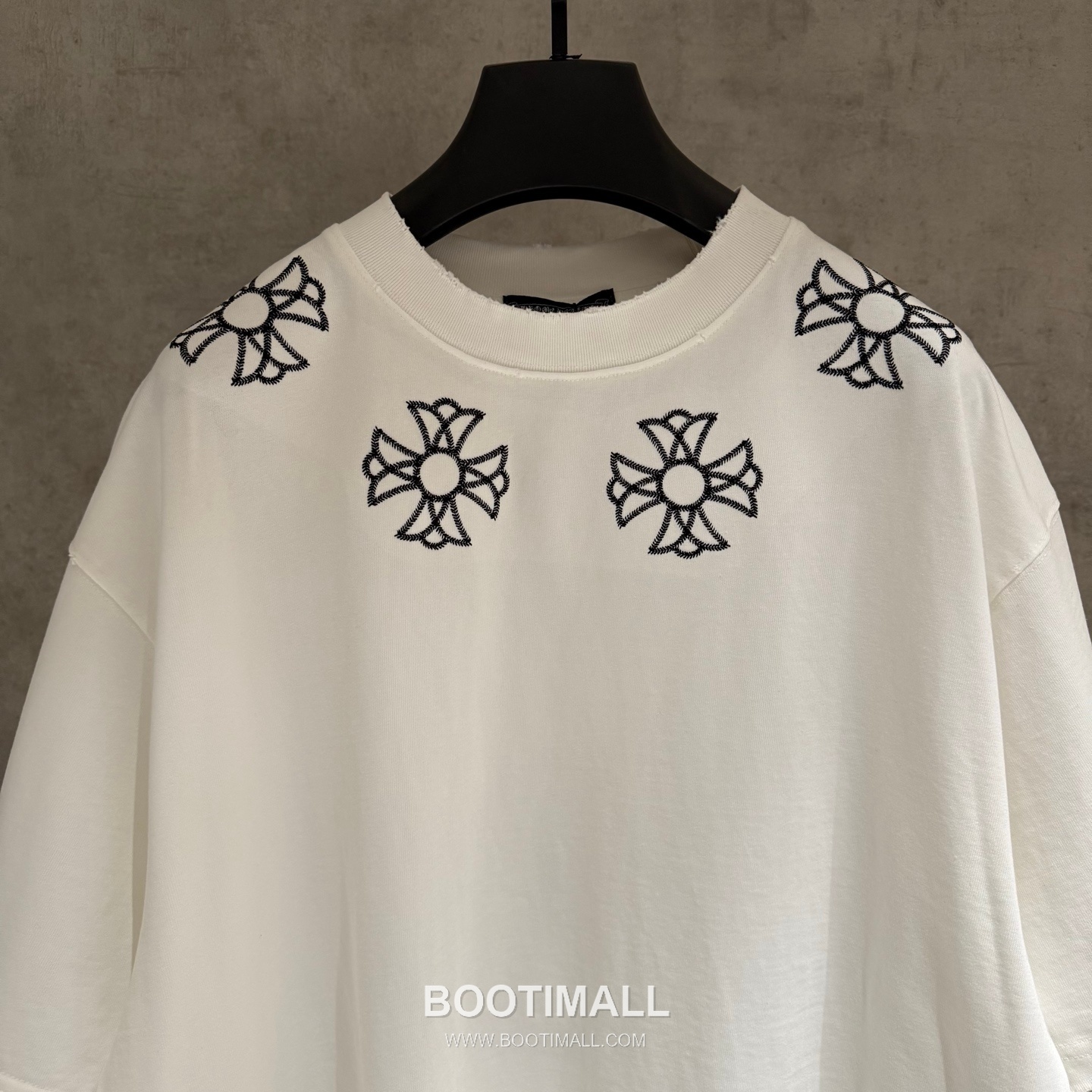 Chrome Hearts Embroidered Heavy Cotton T-Shirt Black White 크롬하츠 자수 헤비 코튼 티셔츠 블랙 화이트 6