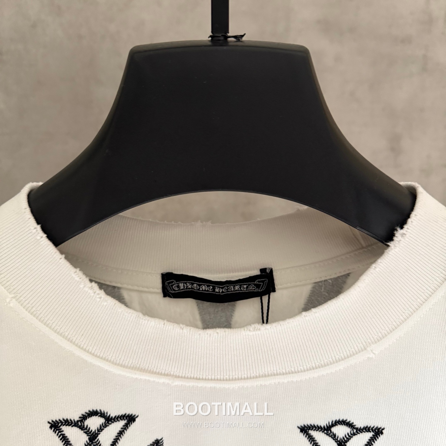 Chrome Hearts Embroidered Heavy Cotton T-Shirt Black White 크롬하츠 자수 헤비 코튼 티셔츠 블랙 화이트 8