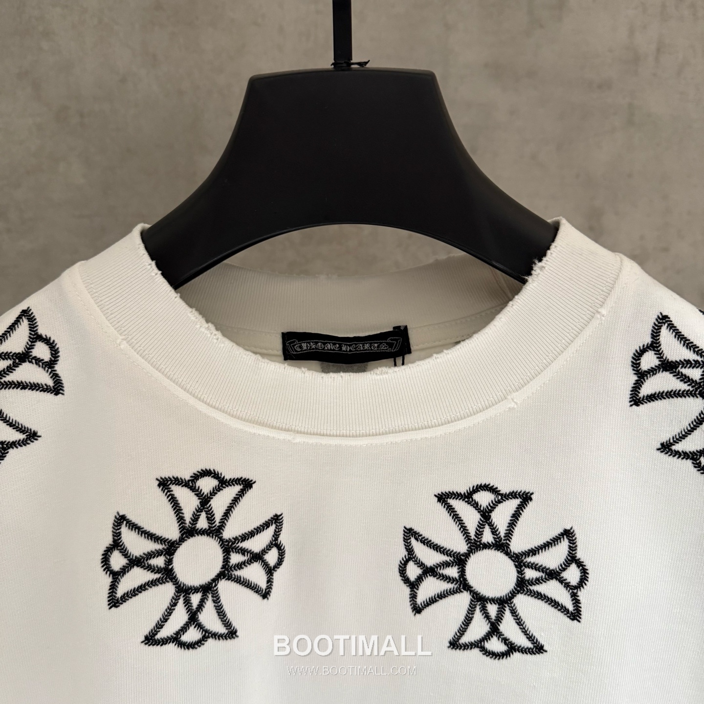 Chrome Hearts Embroidered Heavy Cotton T-Shirt Black White 크롬하츠 자수 헤비 코튼 티셔츠 블랙 화이트 9