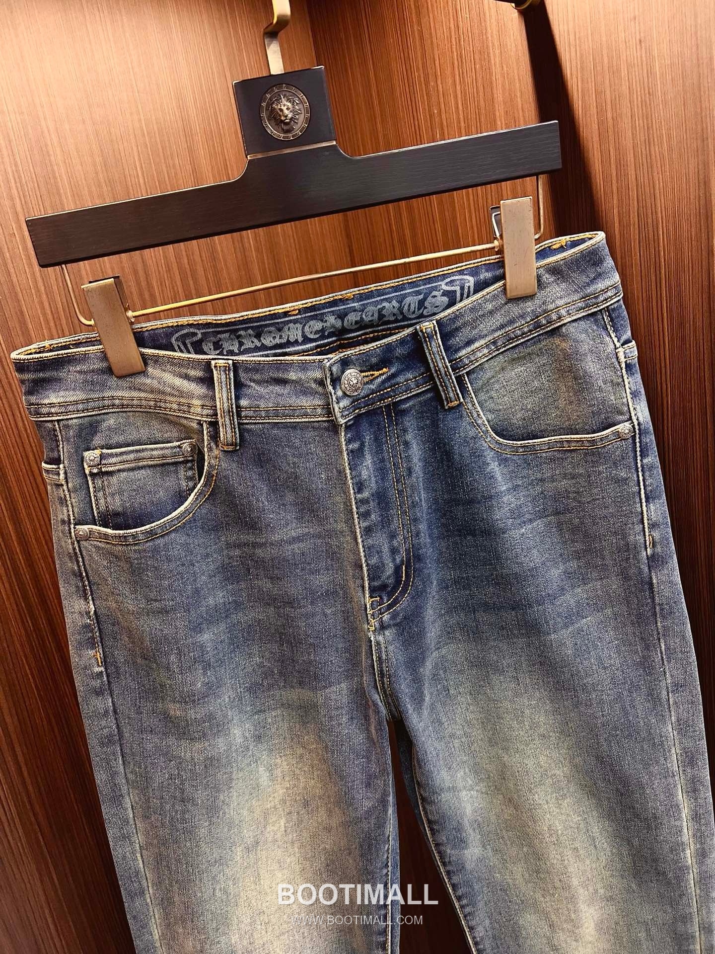 Chrome Hearts Japanese Okayama Denim Straight Jeans Indigo 크롬하츠 재패니즈 오카야마 데님 스트레이트 진 인디고 4