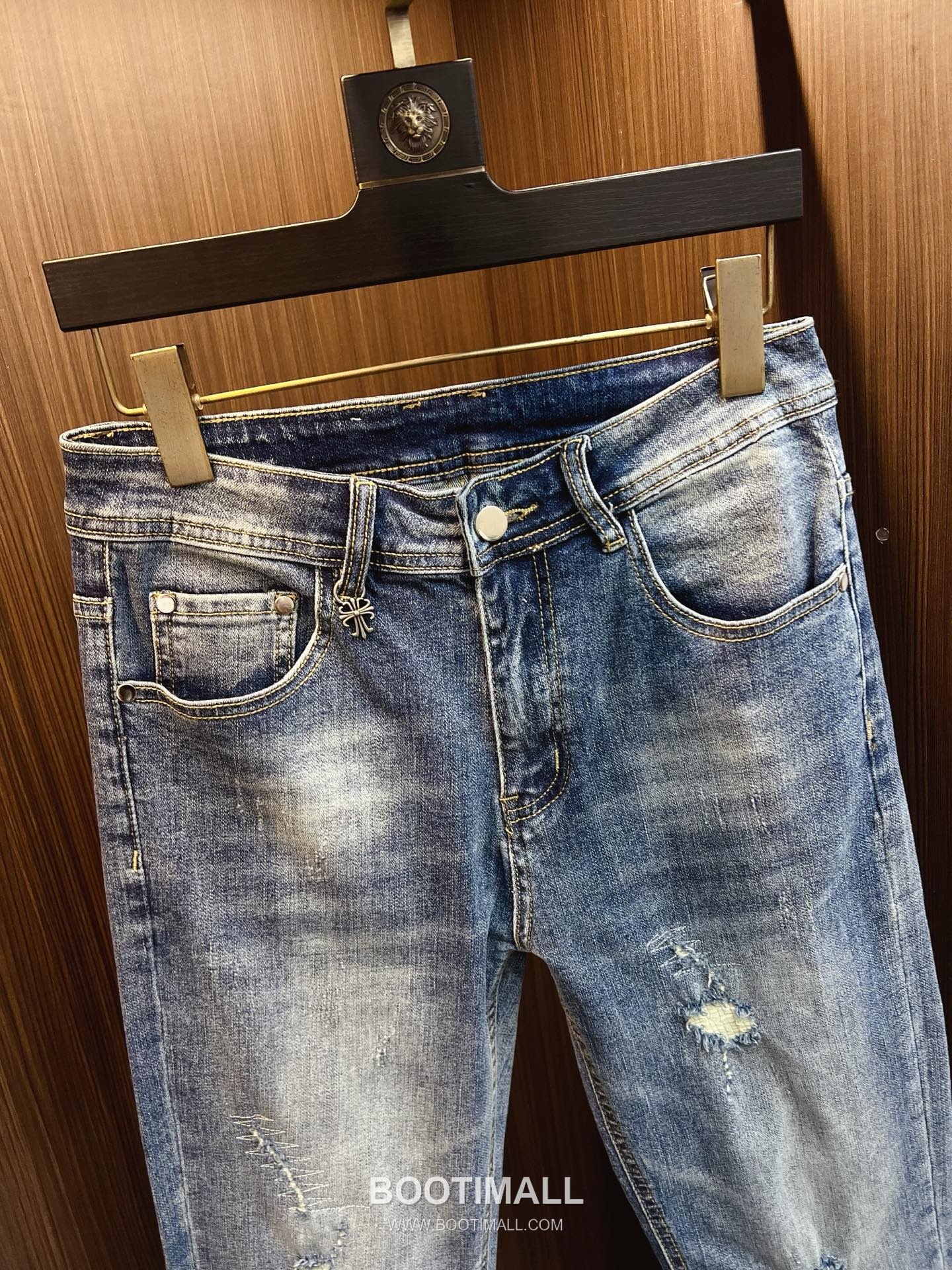 Chrome Hearts Japanese Okayama Denim Straight Jeans Indigo 크롬하츠 재패니즈 오카야마 데님 스트레이트 진 인디고 4