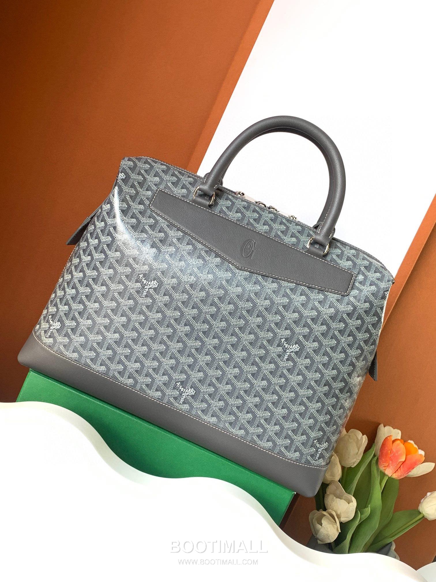 Goyard Cisalpin Briefcase Goyardine Canvas Green Briefcase 고야드 시살팽 브리프케이스 고야딘 캔버스 그린 브리프케이스 39cm 1