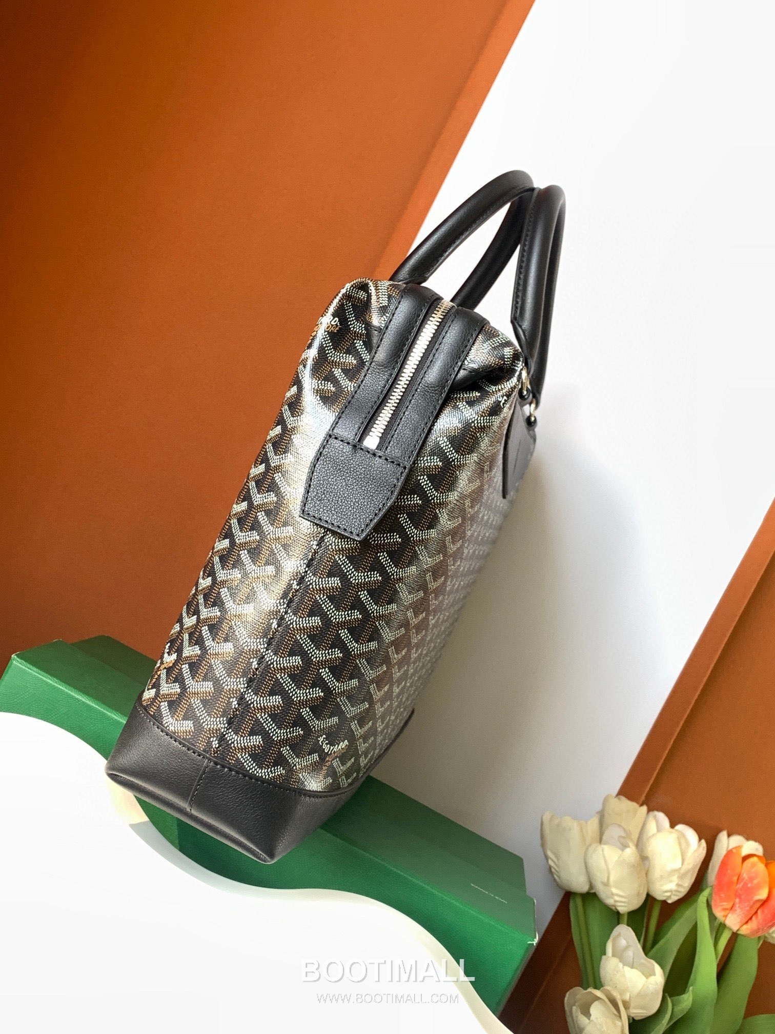 Goyard Cisalpin Briefcase Goyardine Canvas Green Briefcase 고야드 시살팽 브리프케이스 고야딘 캔버스 그린 브리프케이스 39cm 2