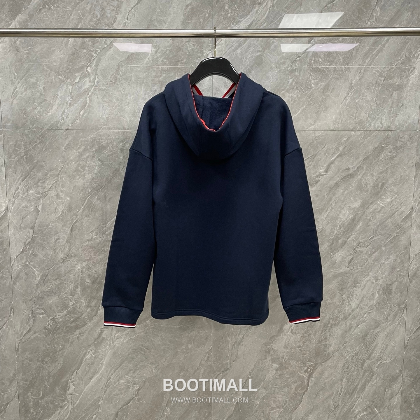 Thom Browne Drawstring Hood Sweatshirt Cotton Navy Hoodie 드로스트링 후드 스웨트셔츠 코튼 네이비 후드 1, 2, 3, 4 14