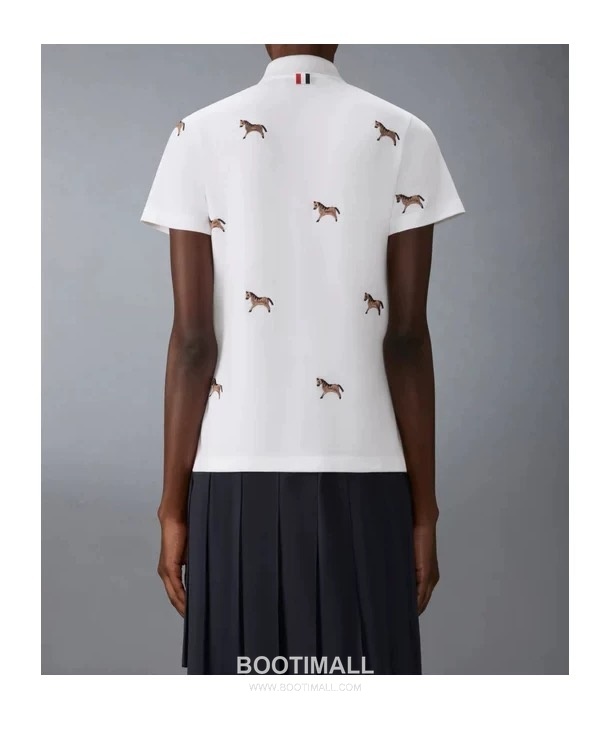 Thom Browne Horse Embroidery Polo Shirt - Year of the Horse Limited Edition Cotton Navy Blue, Gray, White Polo Shirt 말 자수 폴로 셔츠 - 말의 해 한정판 코튼 네이비 블루, 그레이, 화이트 폴로 셔츠 1, 2, 3, 4, 5 2