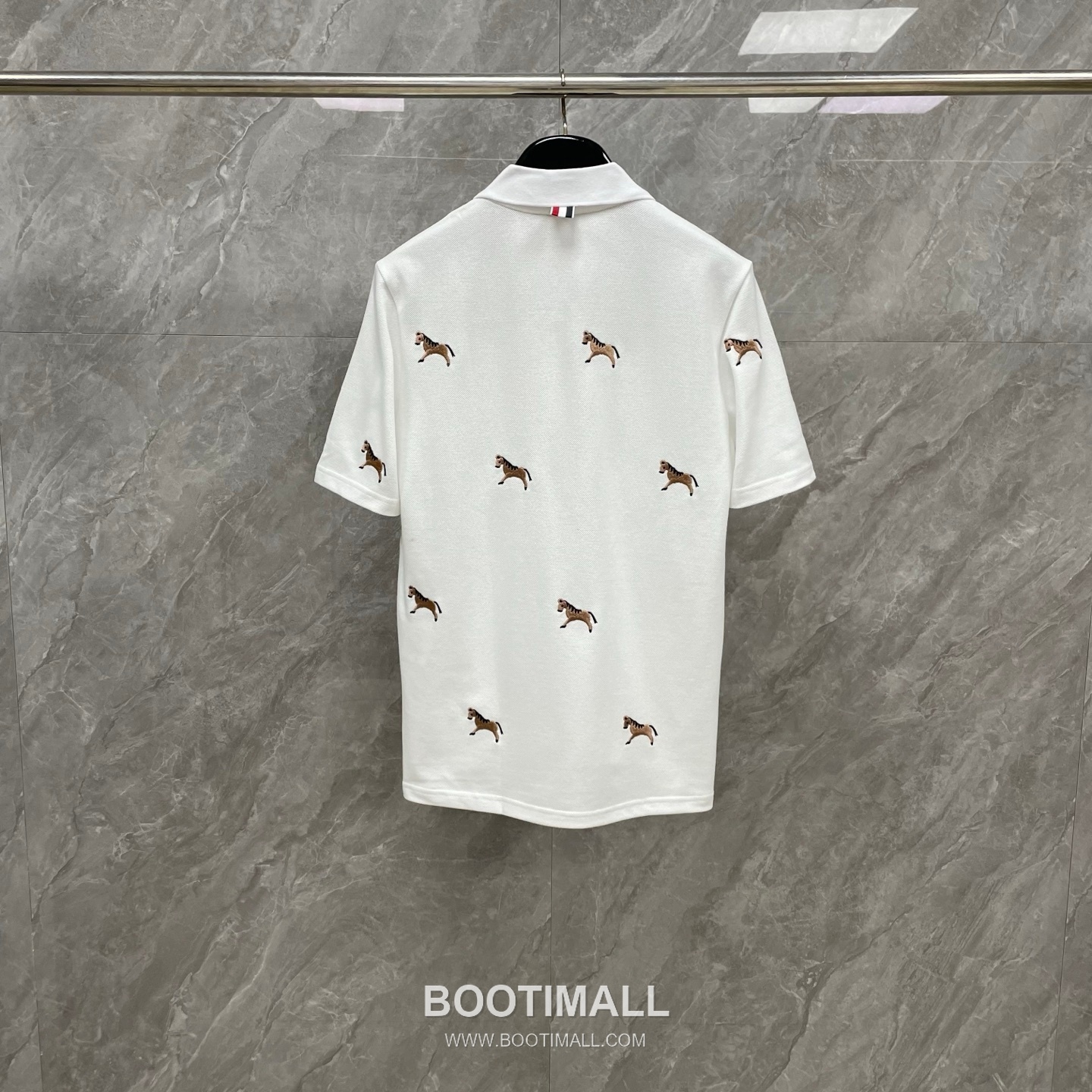 Thom Browne Horse Embroidery Polo Shirt - Year of the Horse Limited Edition Cotton Navy Blue, Gray, White Polo Shirt 말 자수 폴로 셔츠 - 말의 해 한정판 코튼 네이비 블루, 그레이, 화이트 폴로 셔츠 1, 2, 3, 4, 5 14