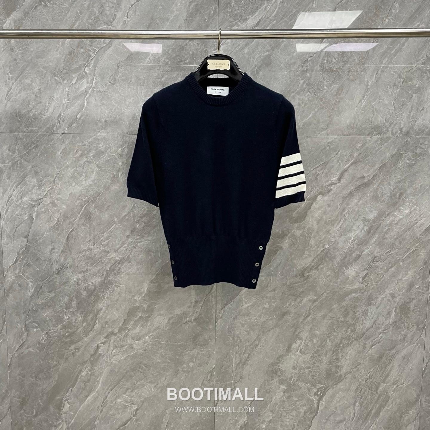 Thom Browne Horse Graphic Short Sleeve T-Shirt Cotton Navy T-Shirt 말 그래픽 반팔 티셔츠 코튼 네이비 티셔츠 0, 1, 2 7