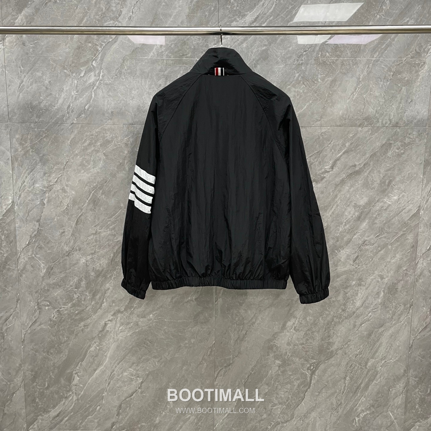 Thom Browne Four-Bar Stripe Stand Collar Windbreaker Jacket Nylon Black Jacket 포 바 스트라이프 스탠드 칼라 윈드브레이커 자켓 나일론 블랙 자켓 1, 2, 3, 4 18