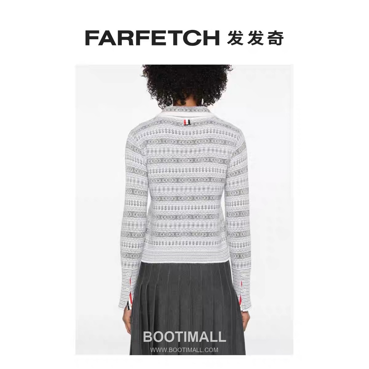 Thom Browne Fair Isle Merino Wool Collared Knit Sweater Merino Wool Gray Knit Sweater 페어 아일 메리노 울 칼라 니트 스웨터 메리노 울 그레이 니트 스웨터 3