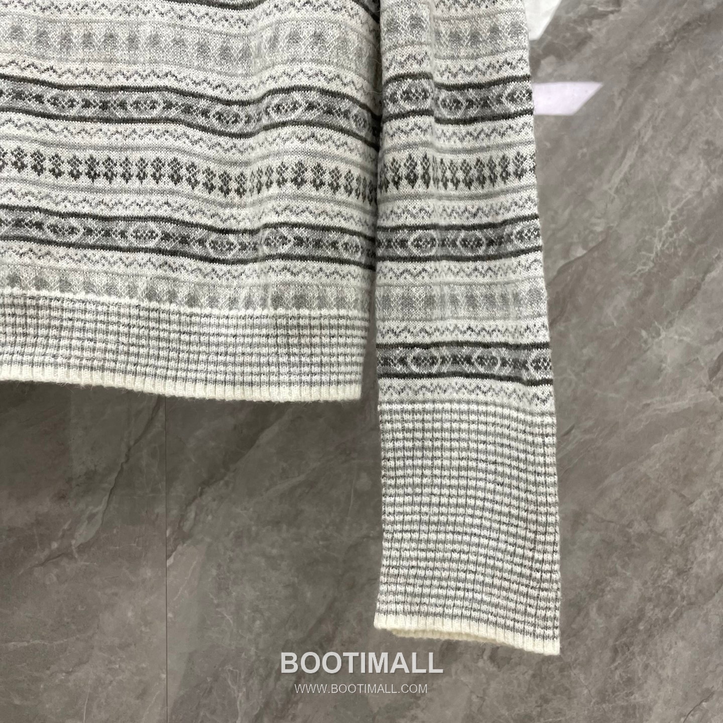 Thom Browne Fair Isle Merino Wool Collared Knit Sweater Merino Wool Gray Knit Sweater 페어 아일 메리노 울 칼라 니트 스웨터 메리노 울 그레이 니트 스웨터 13