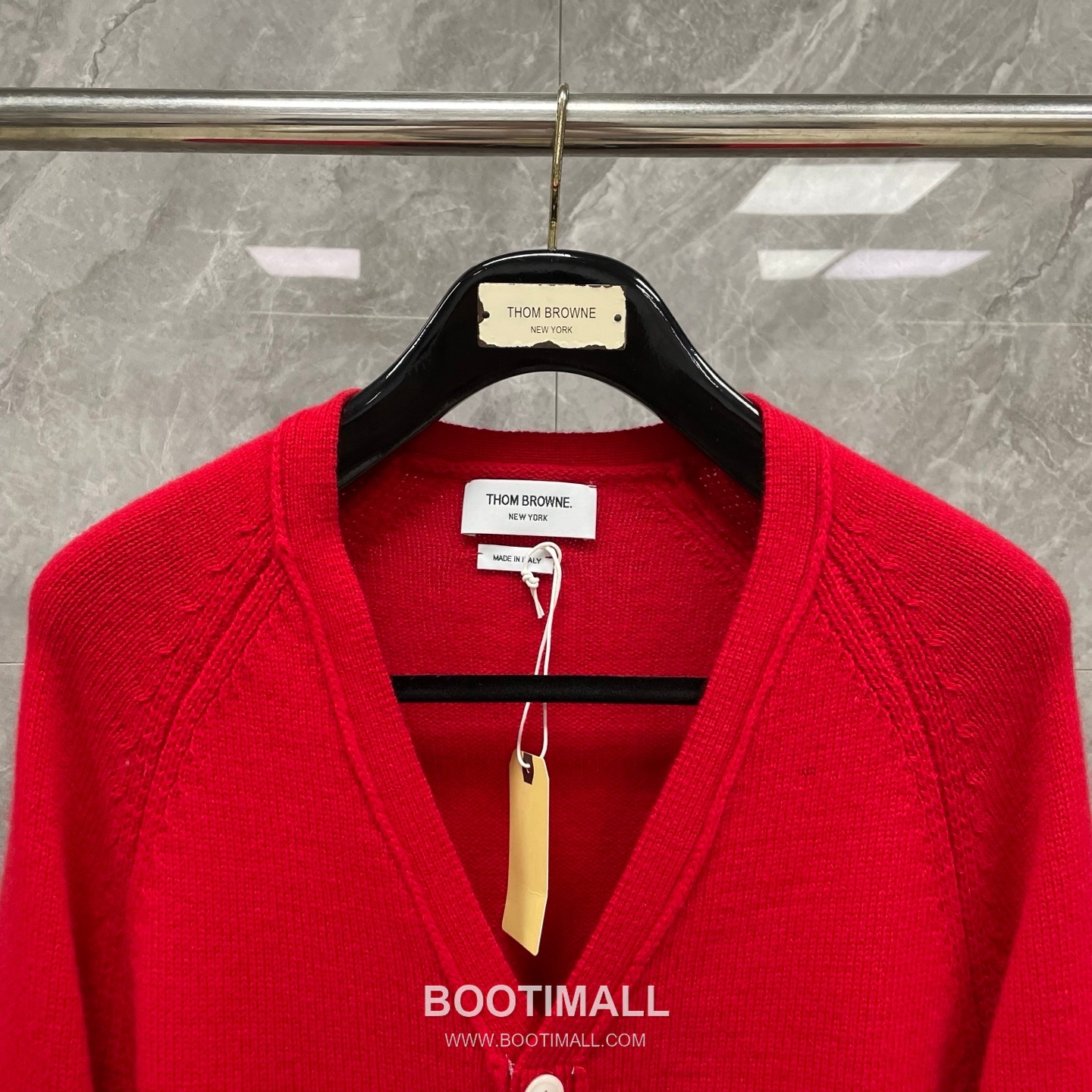 Thom Browne Short V-Neck Wool Cardigan Wool Red Cardigan 쇼트 V넥 울 카디건 울 레드 카디건 7