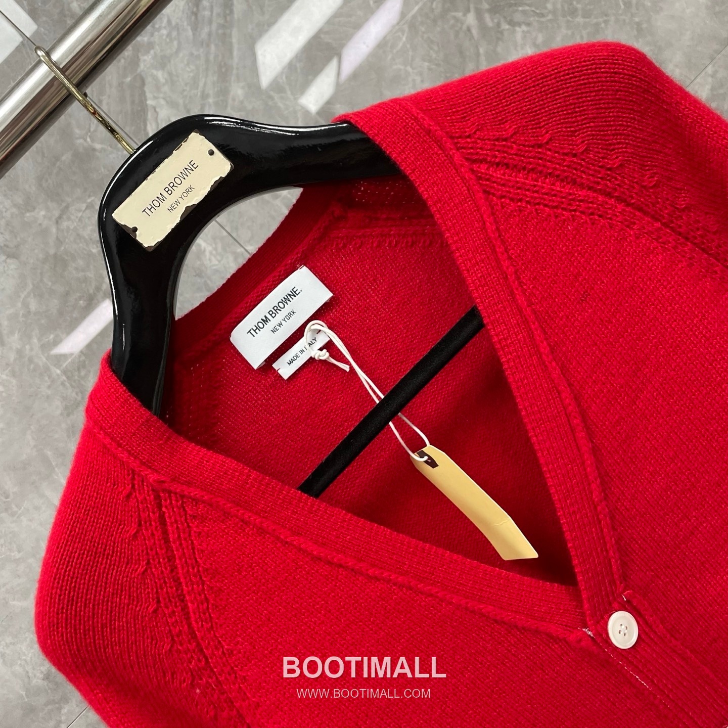 Thom Browne Short V-Neck Wool Cardigan Wool Red Cardigan 쇼트 V넥 울 카디건 울 레드 카디건 8