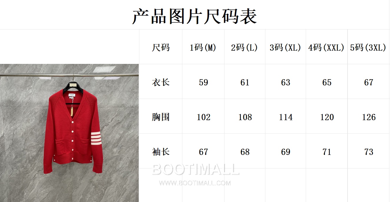 Thom Browne Short V-Neck Wool Cardigan Wool Red Cardigan 쇼트 V넥 울 카디건 울 레드 카디건 14