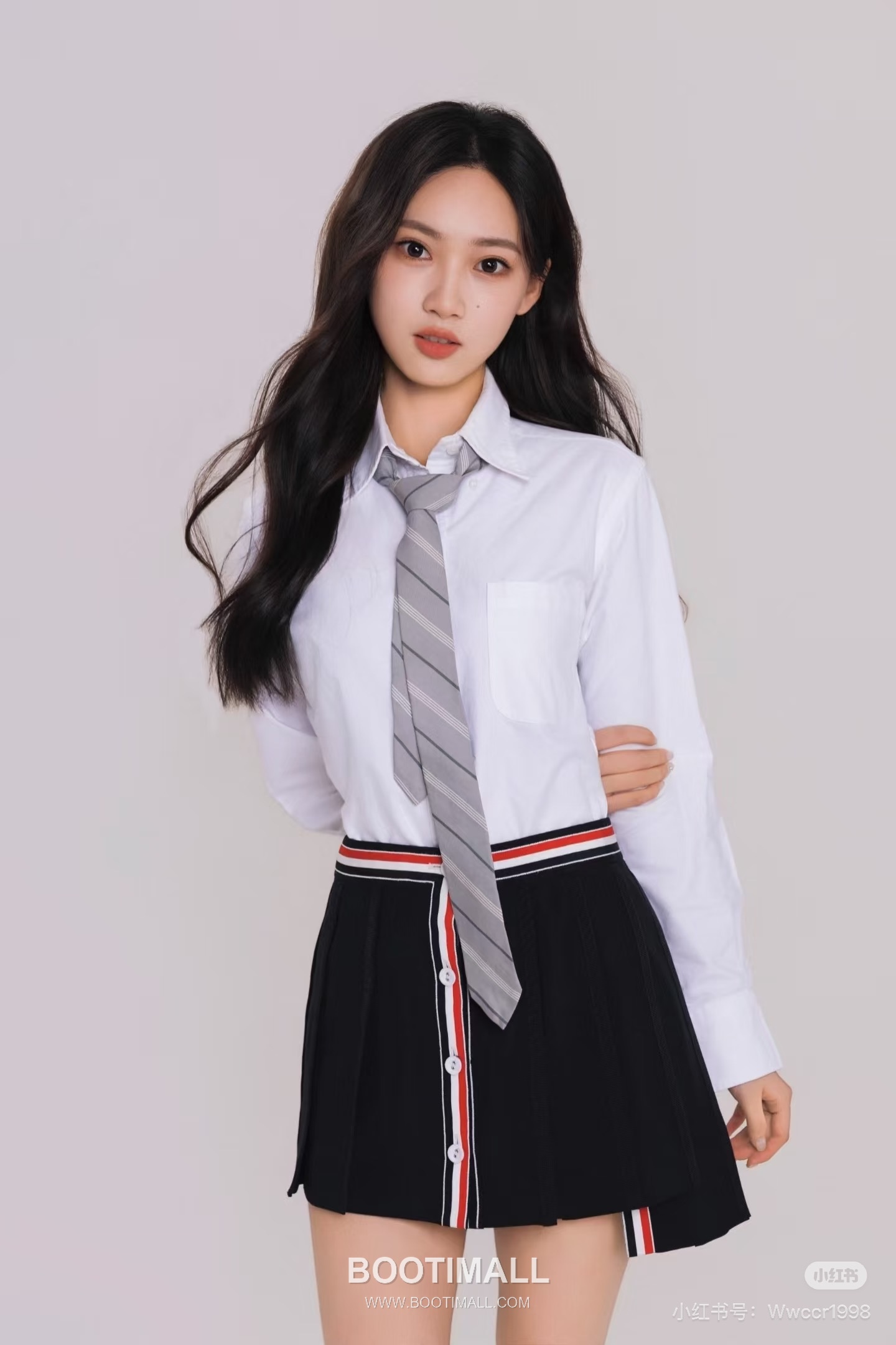 Thom Browne Tricolor Ribbed Hoodie Cotton Navy Hoodie 트라이컬러 리브드 후드 코튼 네이비 후드 -3 6