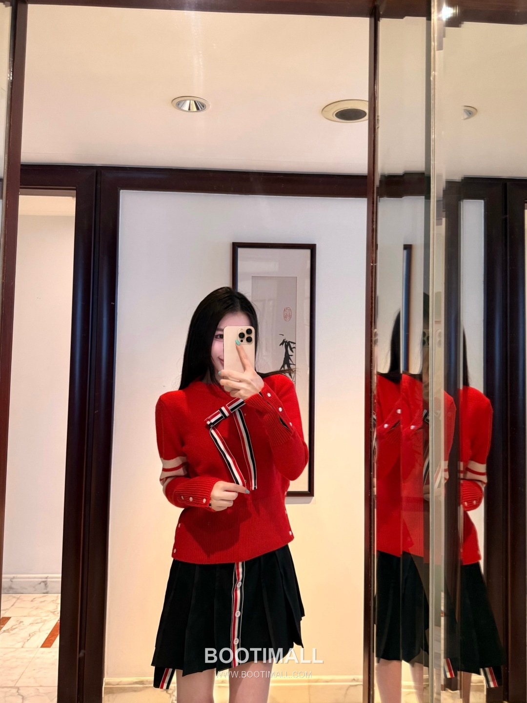 Thom Browne Tricolor Ribbed Hoodie Cotton Navy Hoodie 트라이컬러 리브드 후드 코튼 네이비 후드 -3 12