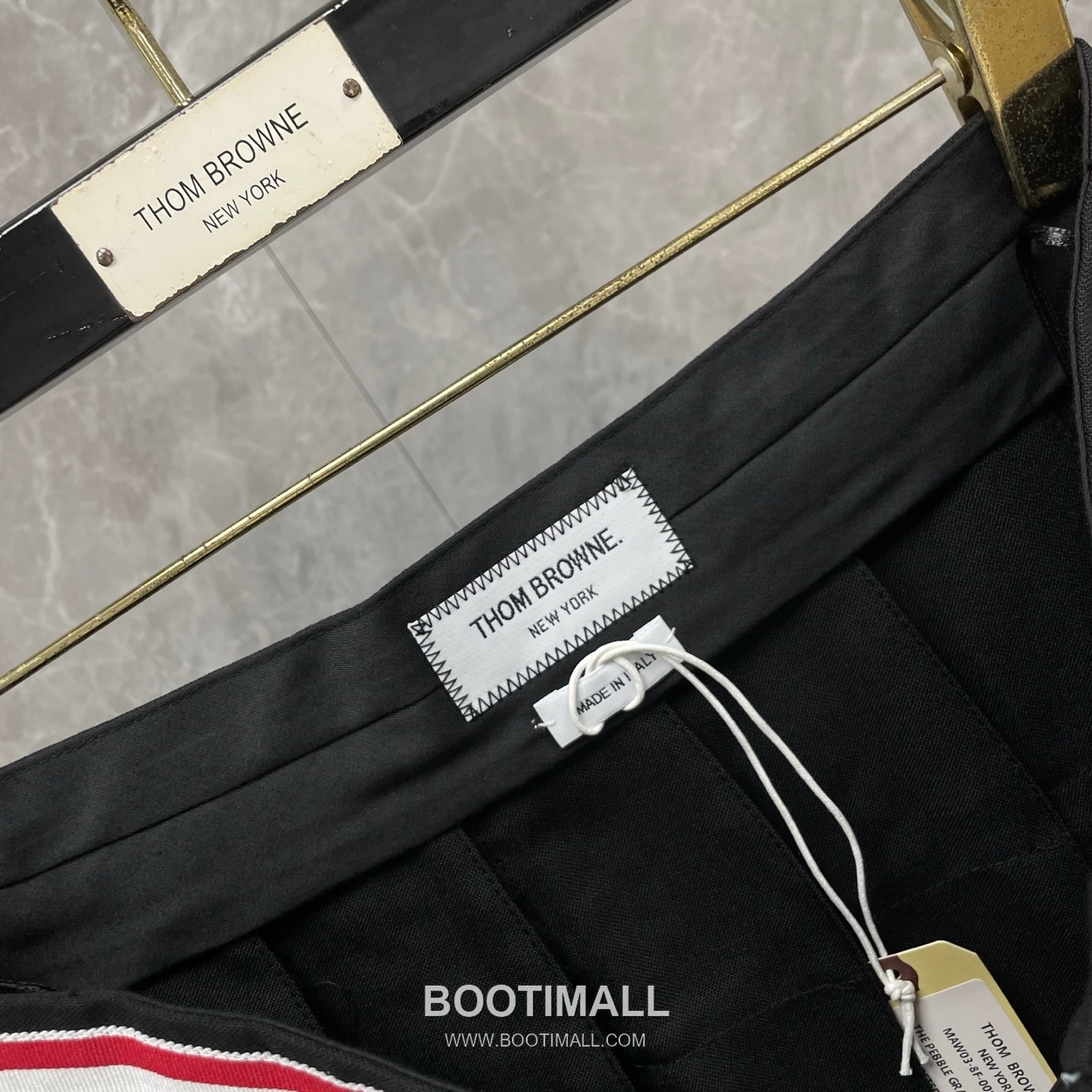 Thom Browne Tricolor Ribbed Hoodie Cotton Navy Hoodie 트라이컬러 리브드 후드 코튼 네이비 후드 -3 16