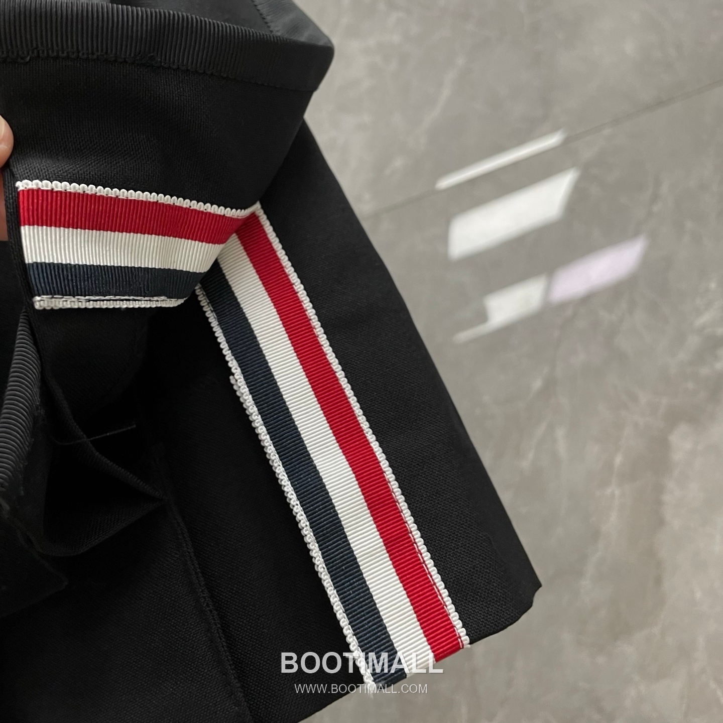 Thom Browne Tricolor Ribbed Hoodie Cotton Navy Hoodie 트라이컬러 리브드 후드 코튼 네이비 후드 -3 19