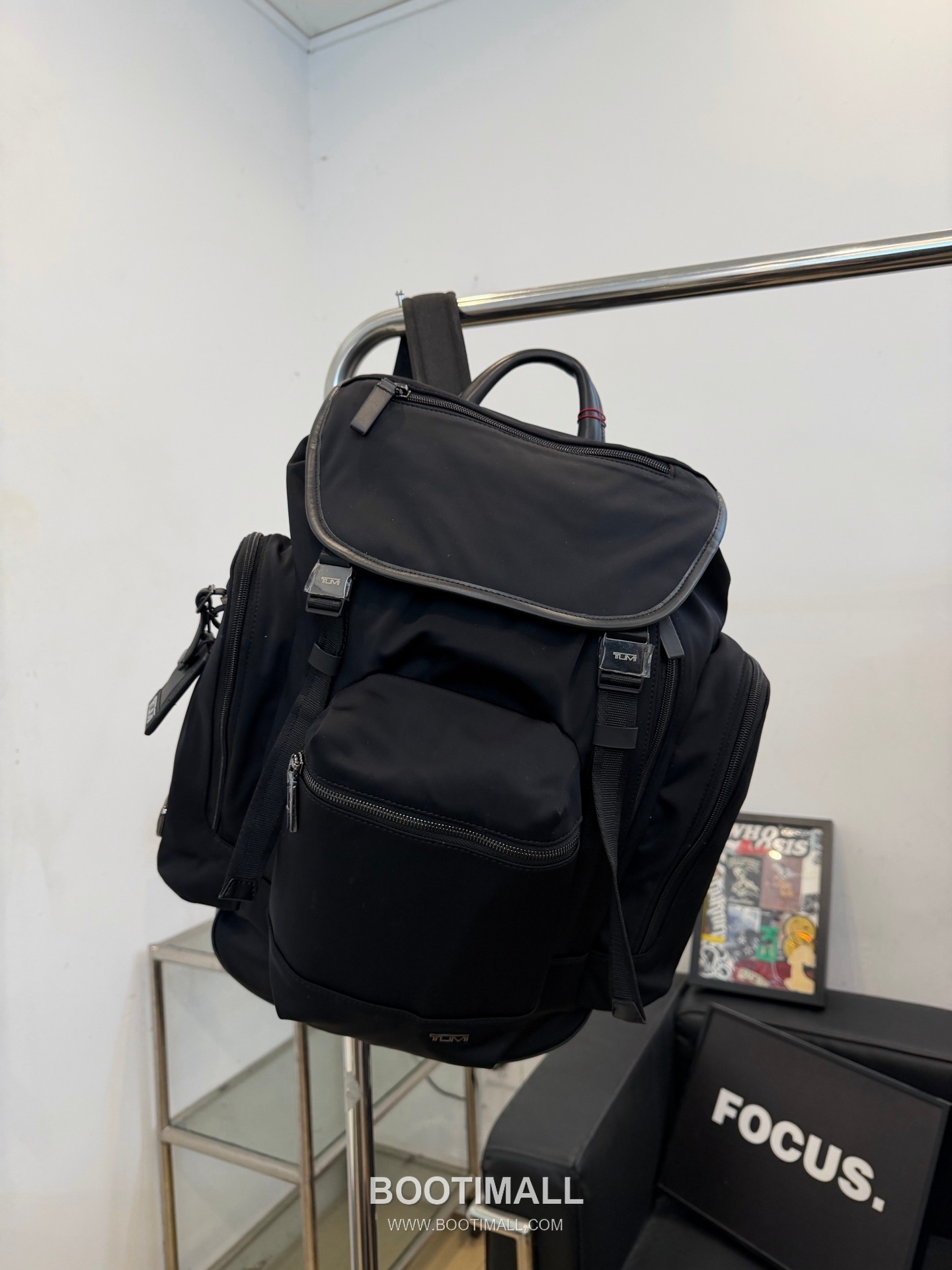 TUMI Harrison Drawstring Flap Backpack 66020618 Ballistic Nylon Black Backpack 투미 해리슨 드로스트링 플랩 백팩 66020618 발리스틱 나일론 블랙 백팩 49.5cm 1