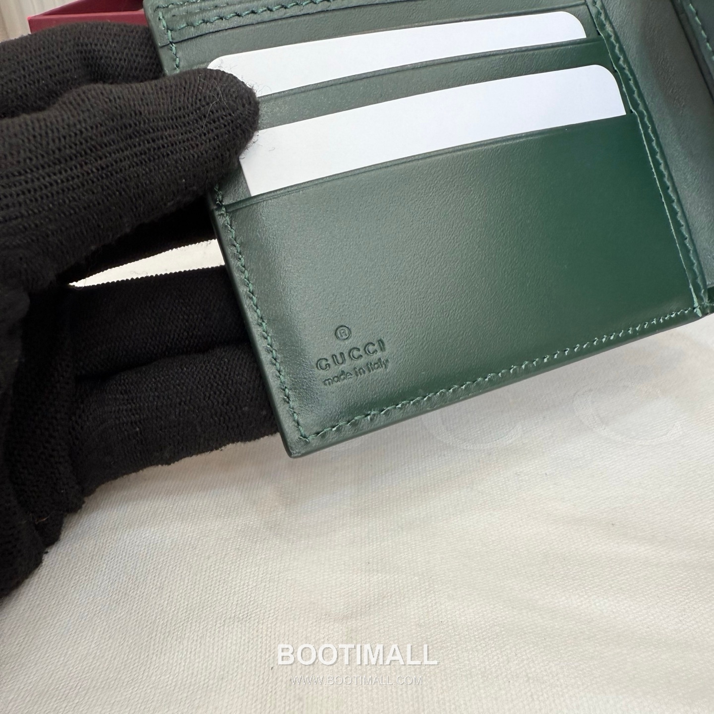 Gucci 768244 Leather Navy/Green Bifold Wallet 구찌 768244 레더 네이비/그린 반지갑 11cm 8