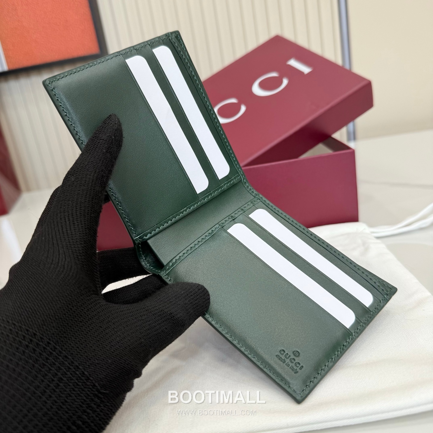 Gucci Double Fold Wallet 768243 GG Supreme Canvas Blue/Green Bifold Wallet 구찌 더블 폴드 반지갑 768243 GG 수프림 캔버스 블루/그린 반지갑 11cm 8