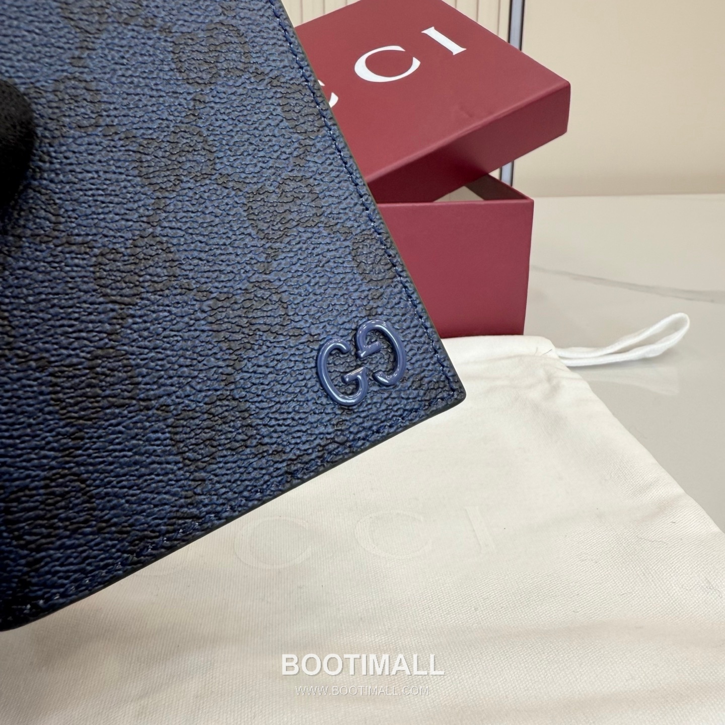 Gucci Passport Holder 795229 GG Supreme Canvas Navy Blue/Green Passport Holder 구찌 패스포트 홀더 795229 GG 수프림 캔버스 네이비 블루/그린 여권 케이스 13.5cm 7