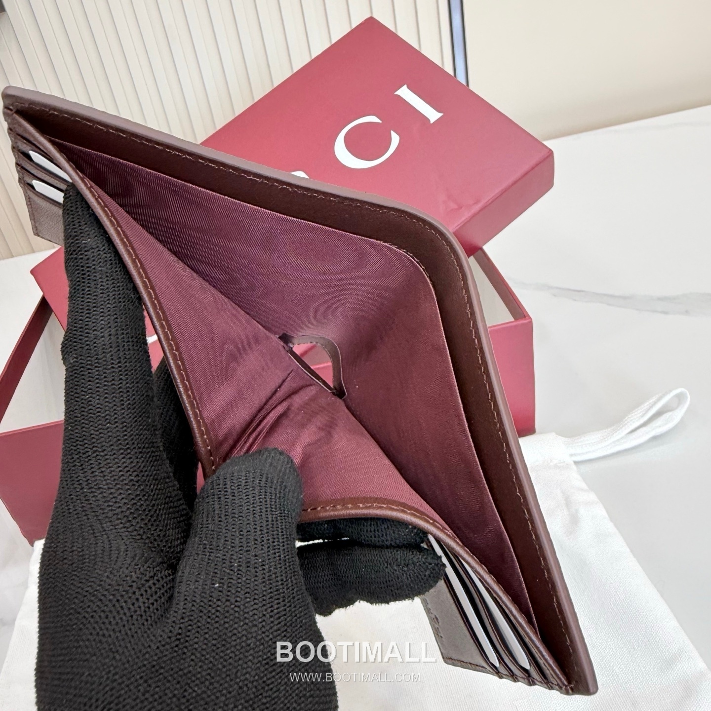 Gucci 768243 GG Supreme Canvas Blue/Burgundy Bifold Wallet 구찌 768243 GG 수프림 캔버스 블루/버건디 반지갑 11cm 9