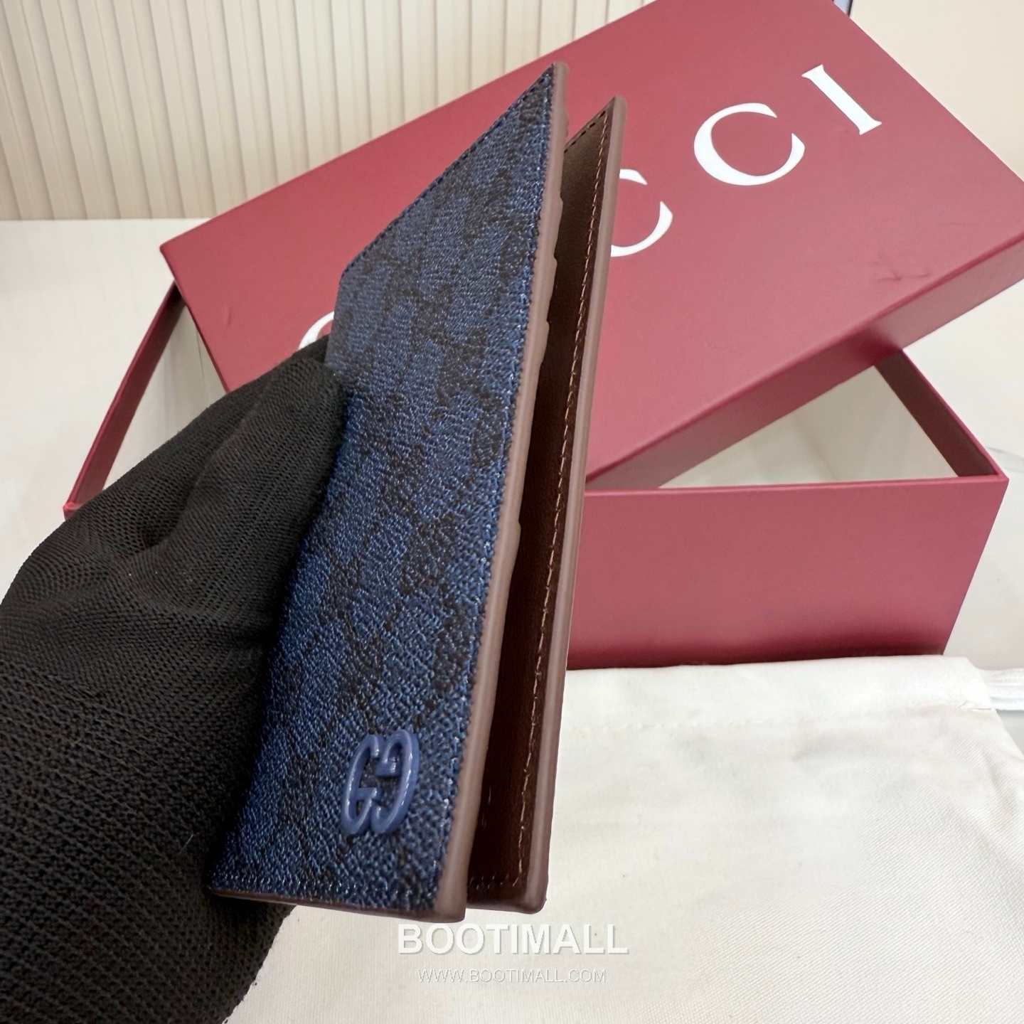 Gucci Passport Holder 795229 GG Supreme Canvas Navy/Burgundy Passport Holder 구찌 패스포트 홀더 795229 GG 수프림 캔버스 네이비/버건디 여권 케이스 13.5cm 7
