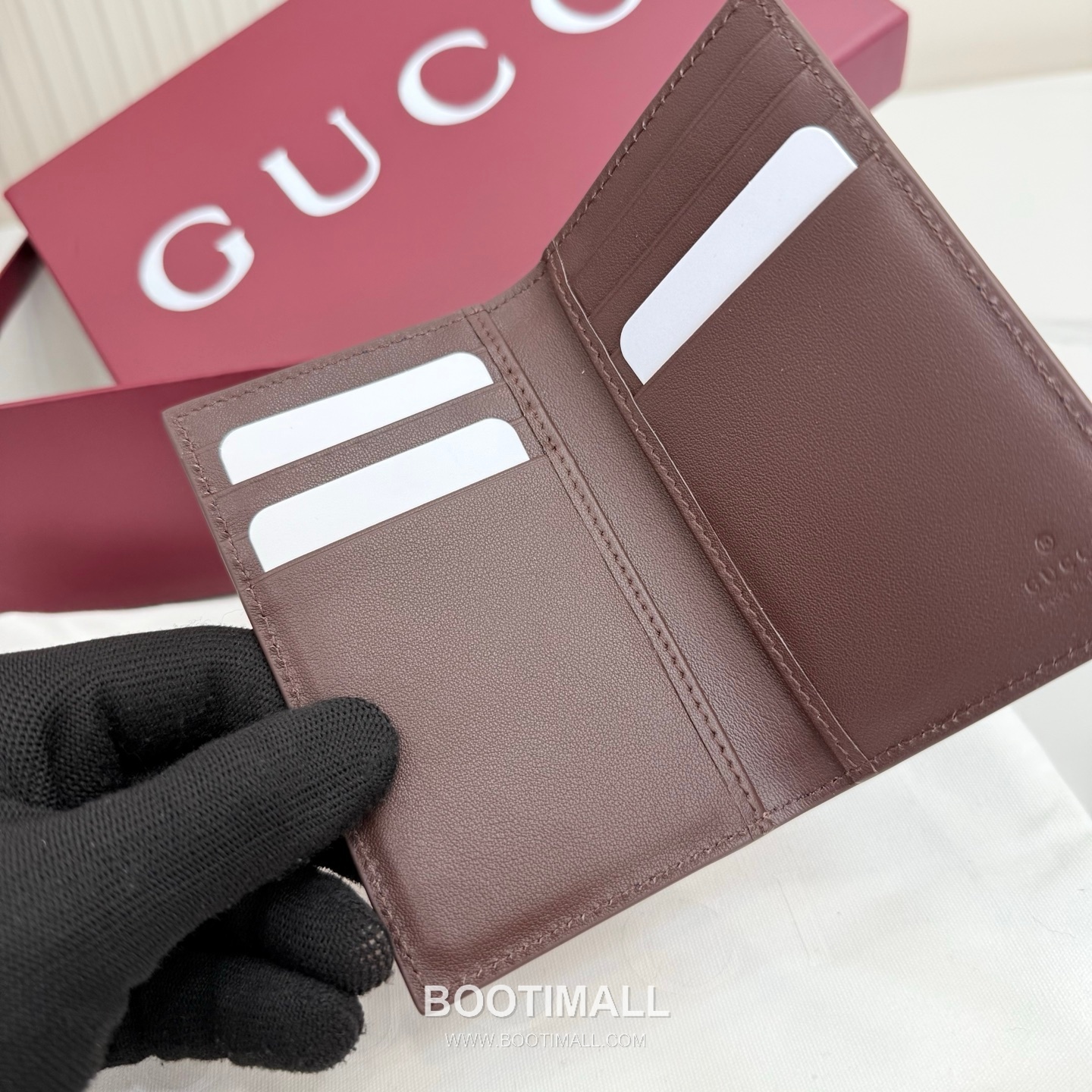 Gucci 768249 Long Card Holder GG Supreme Canvas Blue/Burgundy Card Holder 구찌 768249 롱 카드홀더 GG 수프림 캔버스 블루/버건디 카드지갑 15cm 8