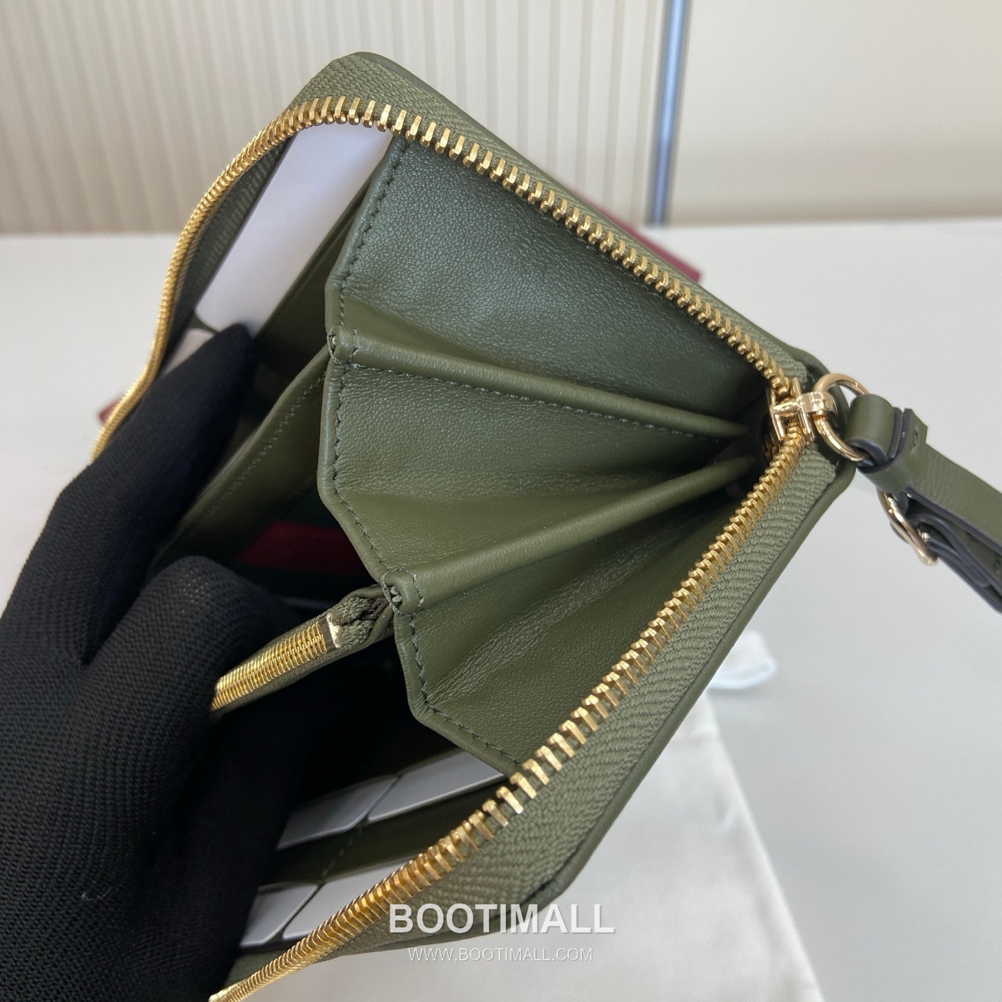 Gucci GG Emblem Mini Wallet 819122 GG Canvas Green Brown Bifold Wallet 구찌 GG 엠블럼 미니 월렛 819122 GG 캔버스 그린 브라운 반지갑 19cm 7