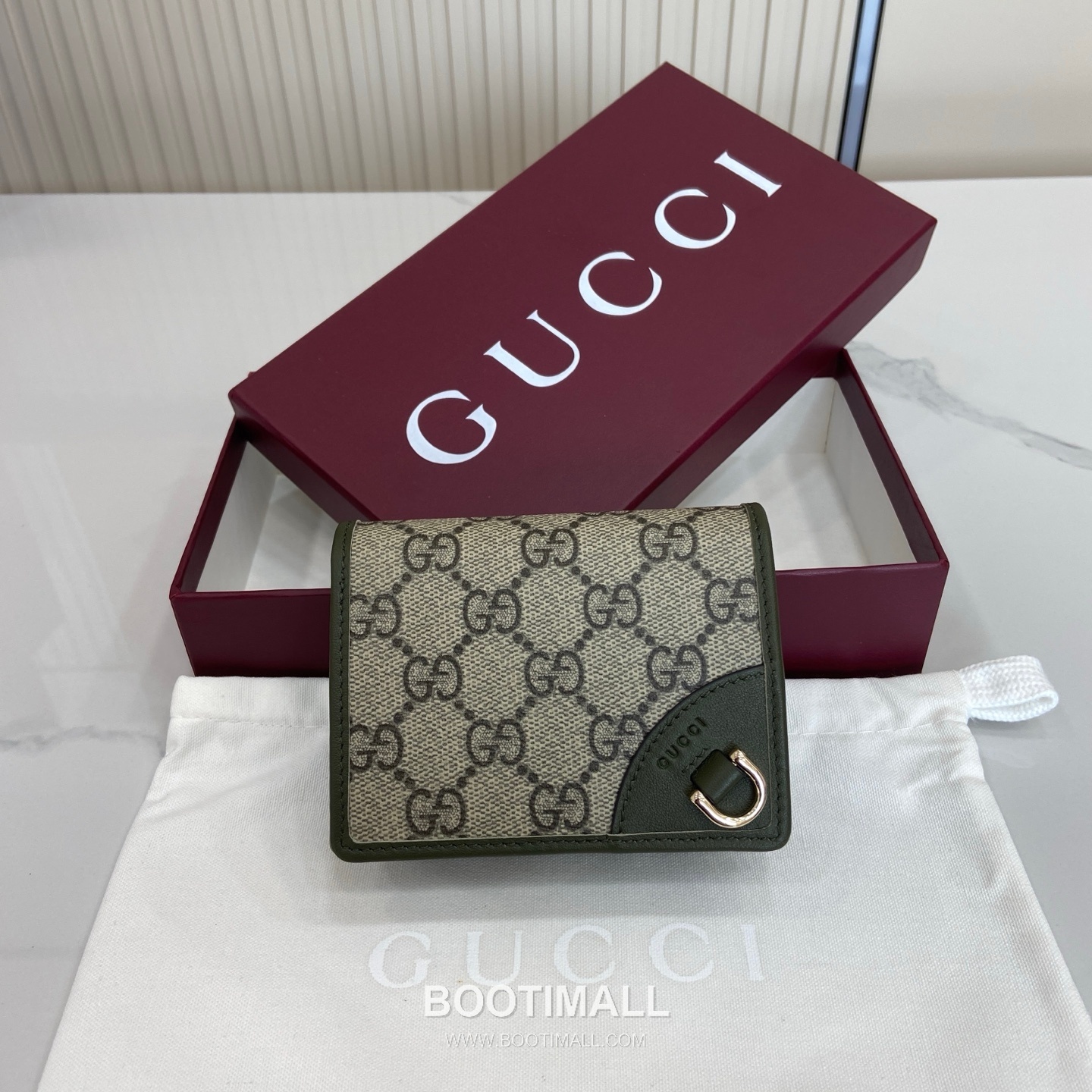 Gucci GG Emblem Small Wallet 820692 GG Coated Canvas Beige/Brown/Forest Green Wallet 구찌 GG 엠블렘 스몰 월렛 820692 GG 코팅 캔버스 베이지/브라운/포레스트 그린 중지갑 11cm 1