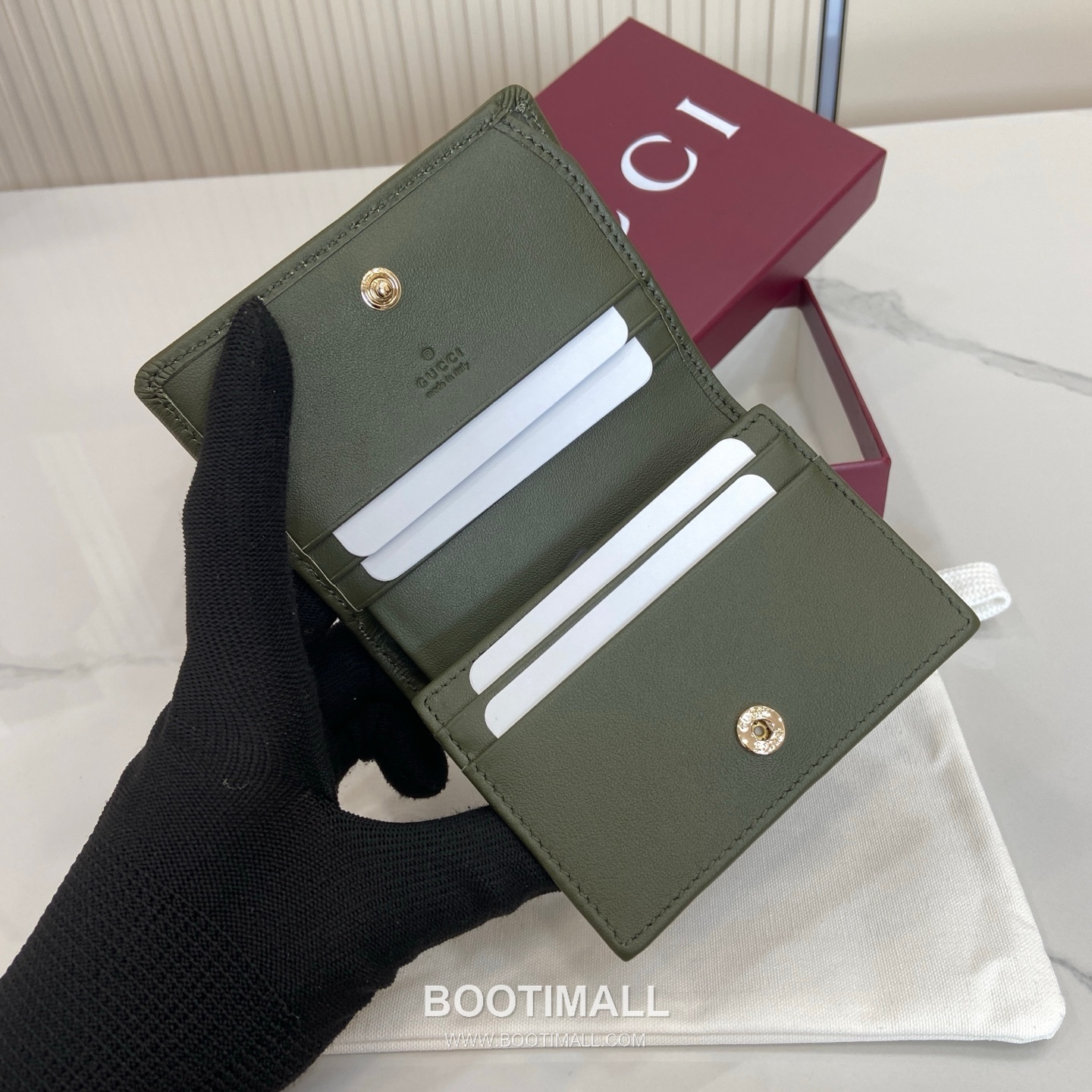 Gucci GG Emblem Small Wallet 820692 GG Coated Canvas Beige/Brown/Forest Green Wallet 구찌 GG 엠블렘 스몰 월렛 820692 GG 코팅 캔버스 베이지/브라운/포레스트 그린 중지갑 11cm 7