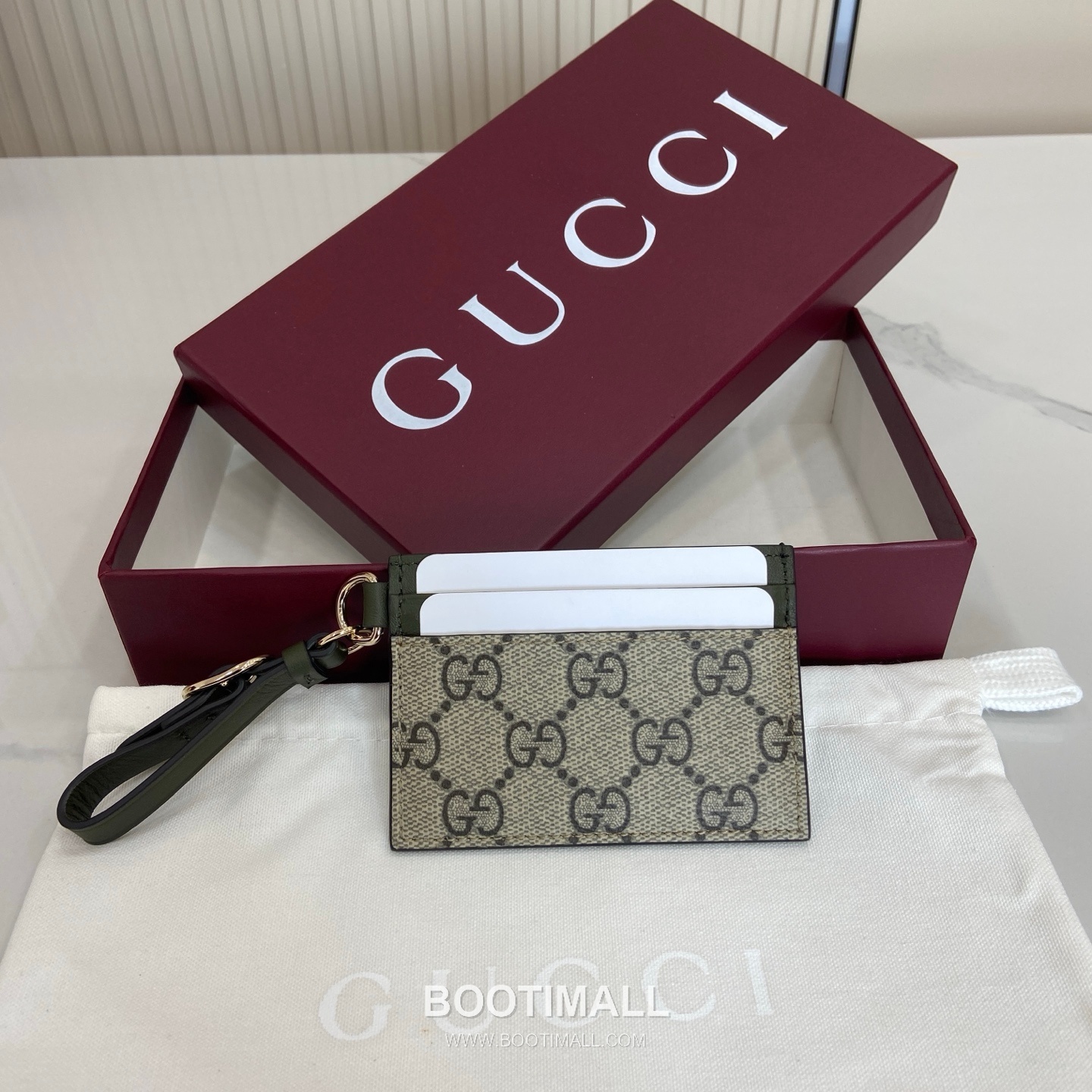 Louis Vuitton GG Emblem Card Holder 819121 GG Monogram Coated Canvas Green/Beige Card Holder 루이비통 GG 엠블럼 카드홀더 819121 GG 모노그램 코팅 캔버스 그린/베이지 카드지갑 10cm 1