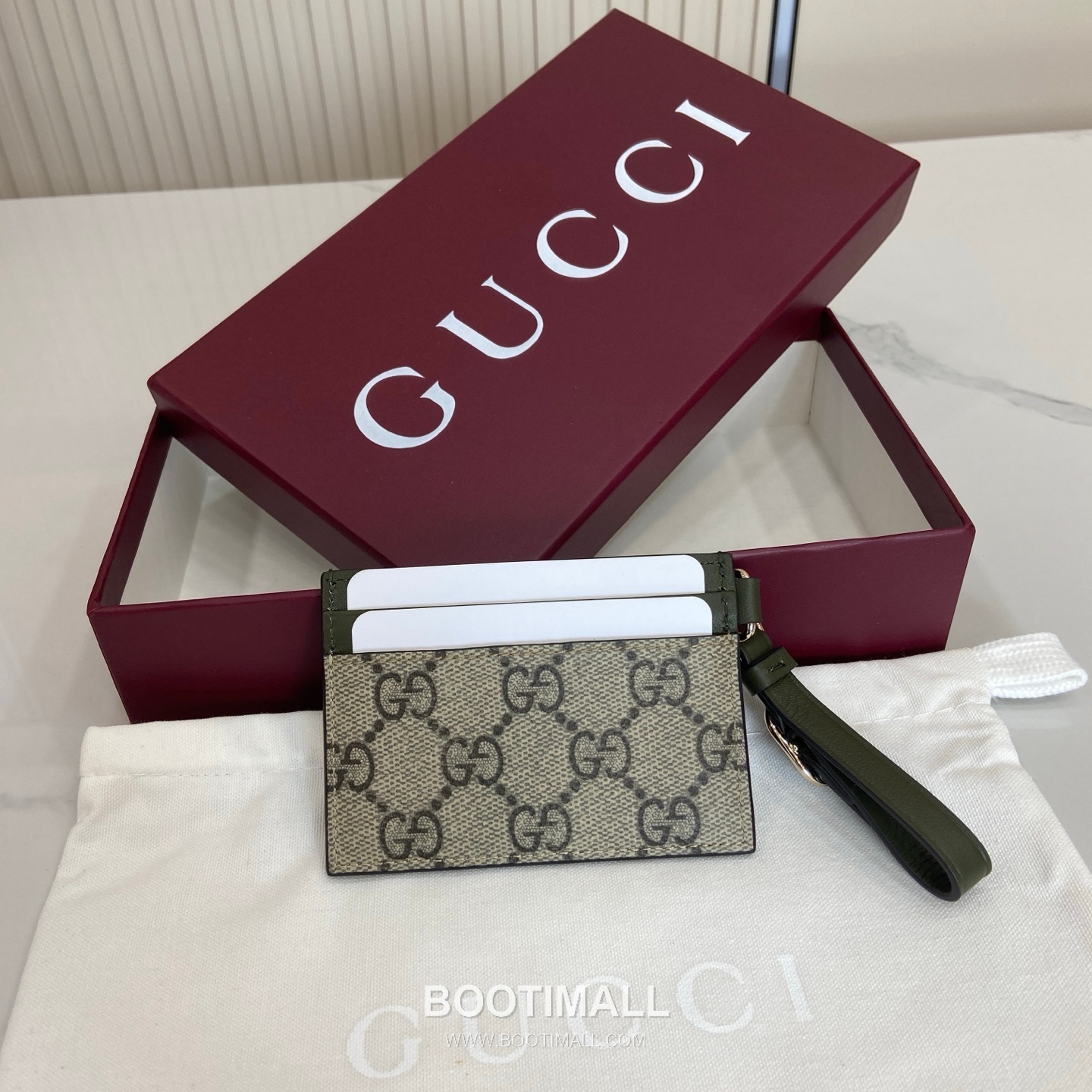 Louis Vuitton GG Emblem Card Holder 819121 GG Monogram Coated Canvas Green/Beige Card Holder 루이비통 GG 엠블럼 카드홀더 819121 GG 모노그램 코팅 캔버스 그린/베이지 카드지갑 10cm 2
