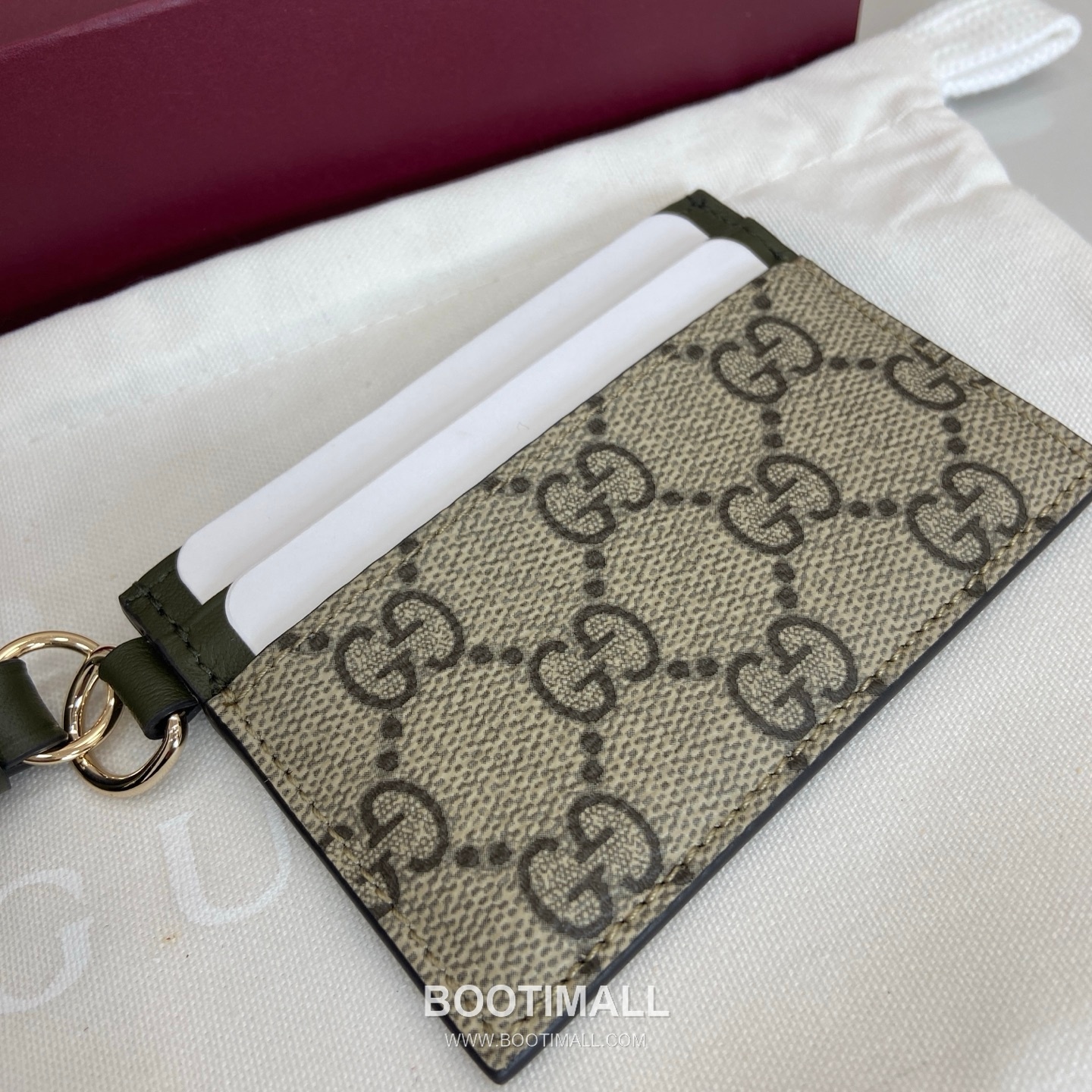 Louis Vuitton GG Emblem Card Holder 819121 GG Monogram Coated Canvas Green/Beige Card Holder 루이비통 GG 엠블럼 카드홀더 819121 GG 모노그램 코팅 캔버스 그린/베이지 카드지갑 10cm 5