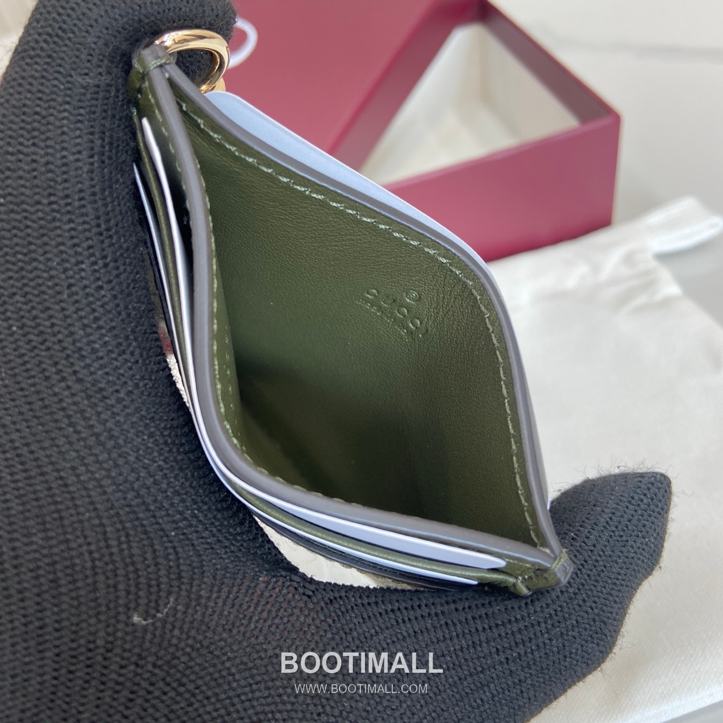 Louis Vuitton GG Emblem Card Holder 819121 GG Monogram Coated Canvas Green/Beige Card Holder 루이비통 GG 엠블럼 카드홀더 819121 GG 모노그램 코팅 캔버스 그린/베이지 카드지갑 10cm 7