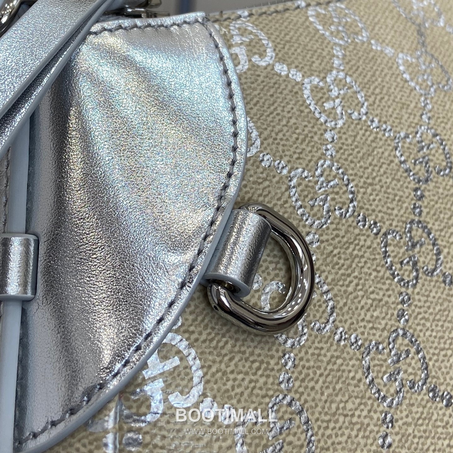 Gucci GG Emblem Small Shoulder Bag 815218 GG Coated Canvas Beige Silver Shoulder Bag 구찌 GG 엠블렘 스몰 숄더백 815218 GG 코팅 캔버스 베이지 실버 숄더백 24.5cm 6