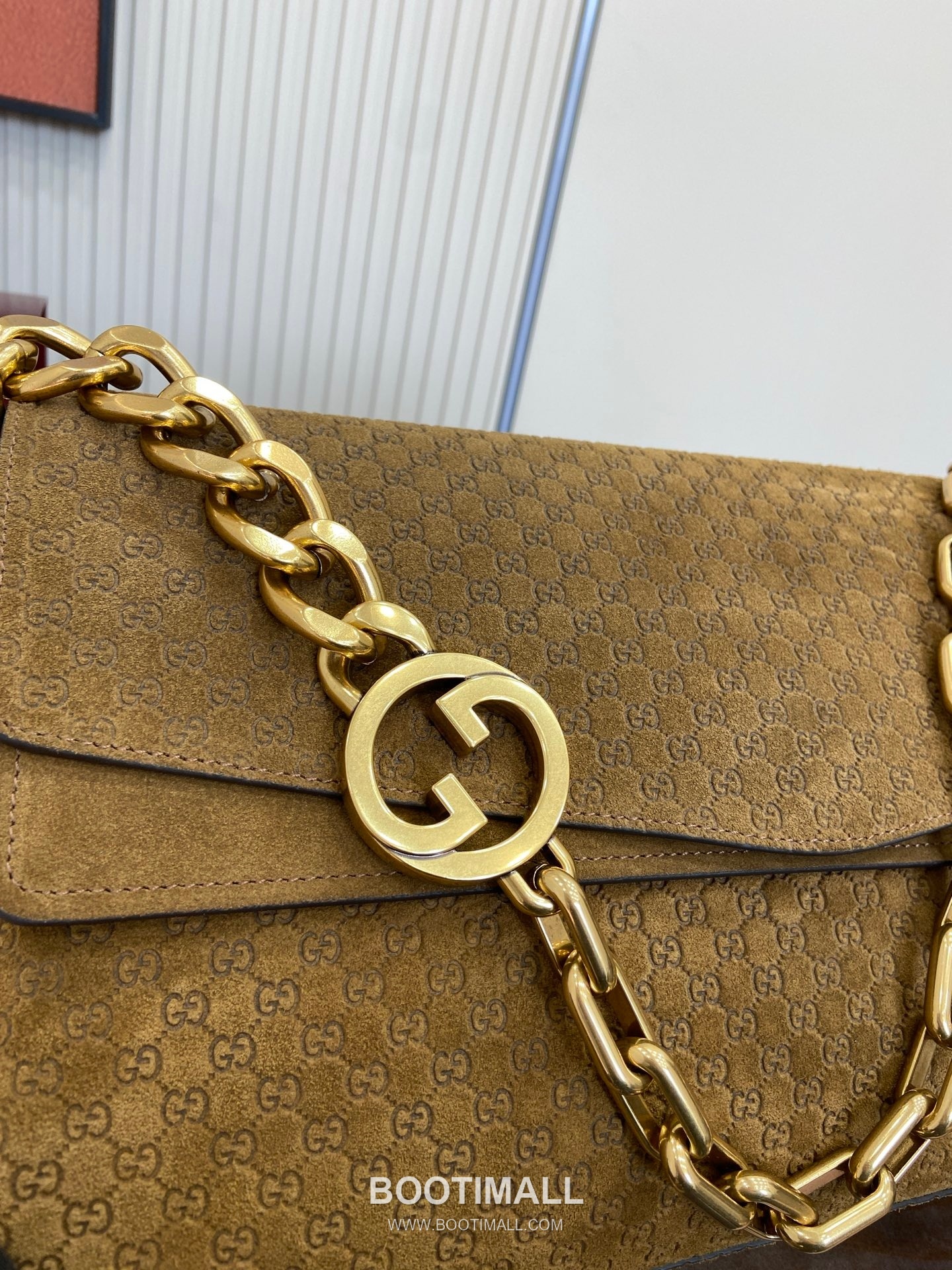GG Marmont Large Shoulder Bag 857362 GG Velvet with Embossed Leather Brown Shoulder Bag GG 마몽 라지 숄더백 857362 GG 벨벳 위드 엠보싱 레더 브라운 숄더백 36cm 5