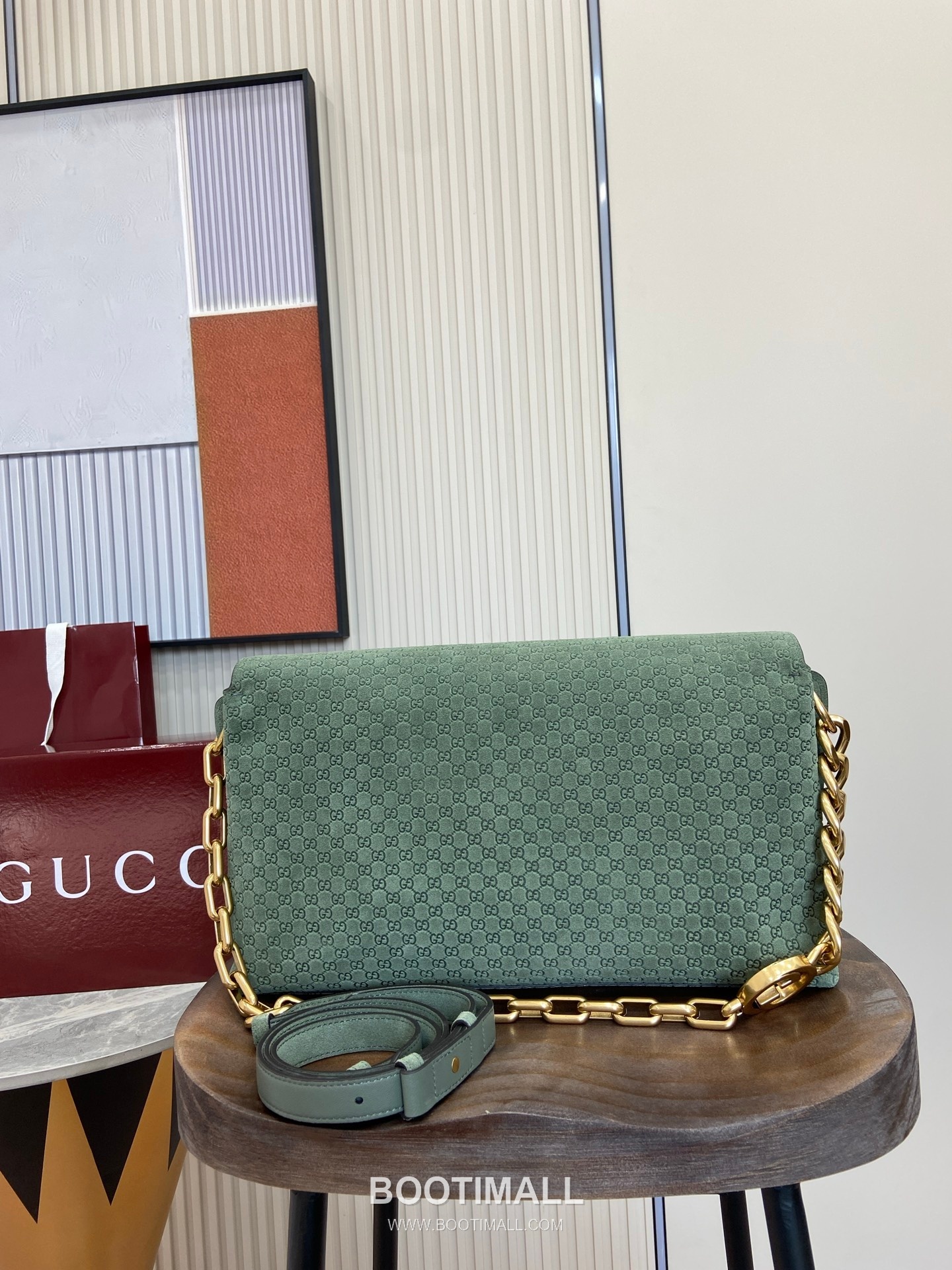 Gucci GG Marmont Large Shoulder Bag 857362 GG Velvet with Embossed Leather Brown Shoulder Bag 구찌 GG 마몽 라지 숄더백 857362 GG 벨벳 위드 엠보싱 레더 브라운 숄더백 36cm 4
