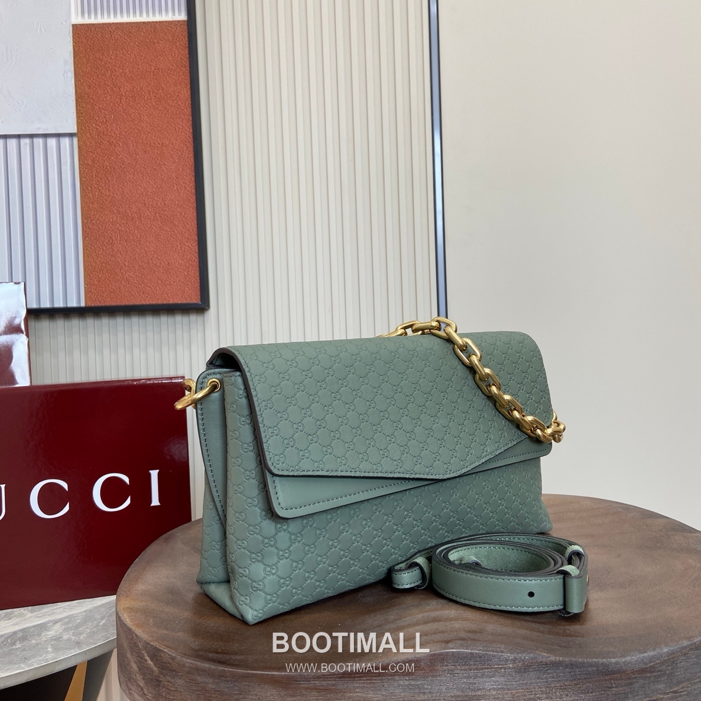 GG Marmont Matelassé 857622 Matelassé Leather Gray Green Shoulder Bag GG 마몽 마틀라세 857622 마틀라세 레더 그레이 그린 숄더백 28cm 2