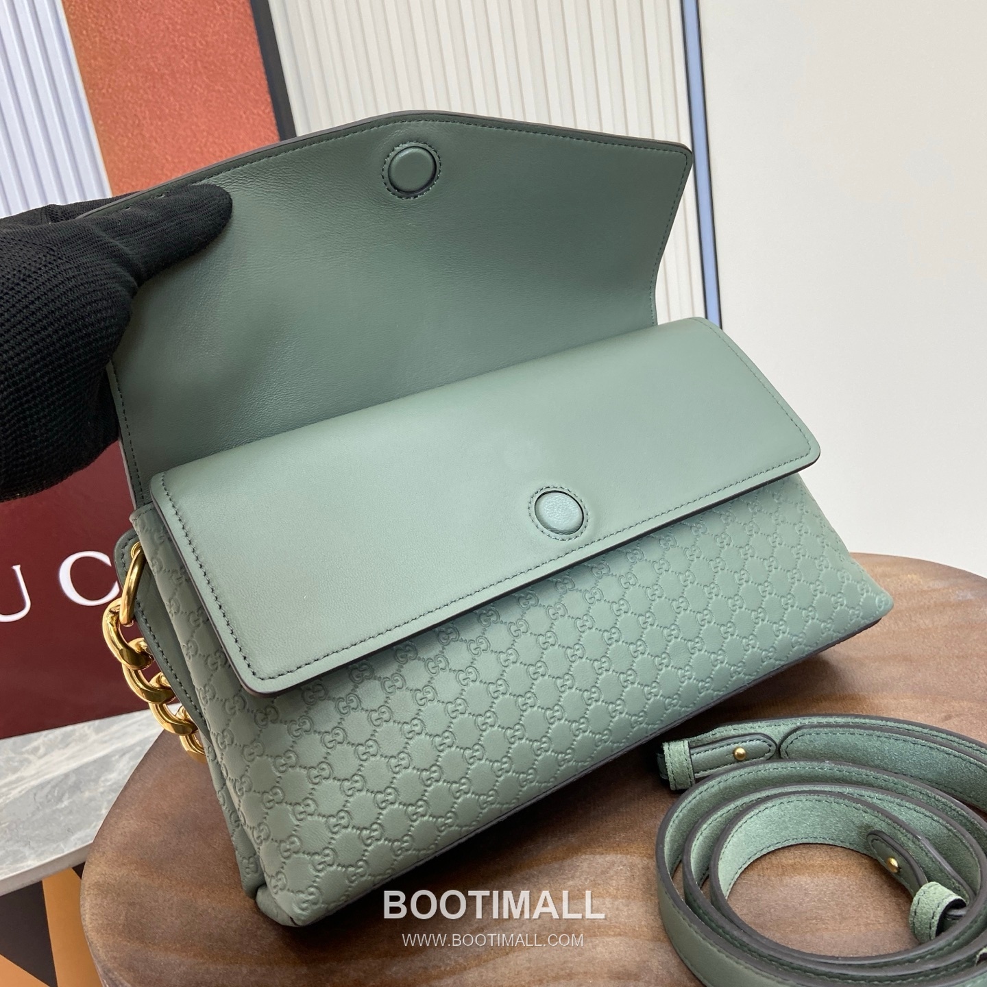 GG Marmont Matelassé 857622 Matelassé Leather Gray Green Shoulder Bag GG 마몽 마틀라세 857622 마틀라세 레더 그레이 그린 숄더백 28cm 7