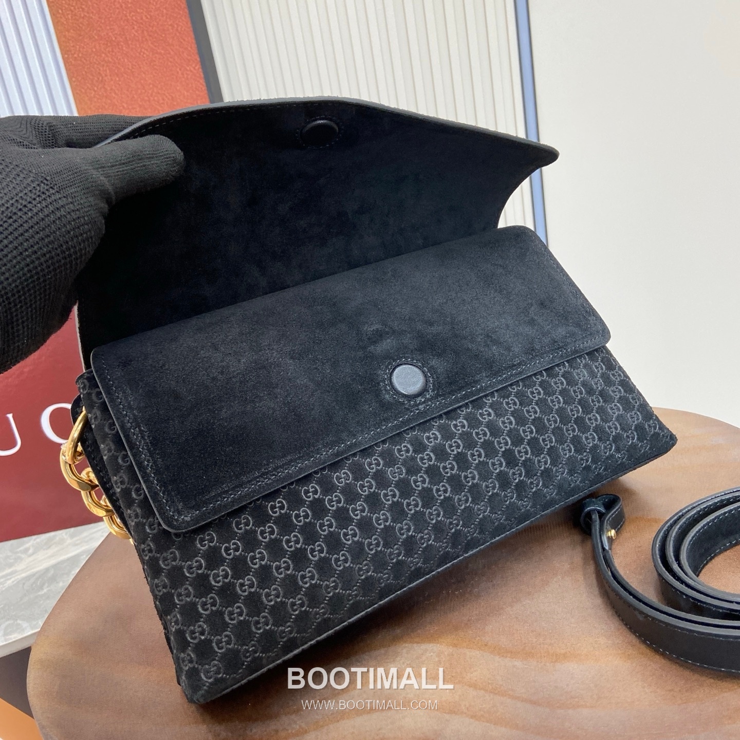 GG Marmont Small Shoulder Bag 857622 GG Supreme Canvas with Embossed Leather Beige Shoulder Bag GG 마몽 스몰 숄더백 857622 GG 수프림 캔버스 & 엠보싱 레더 베이지 숄더백 28cm 7