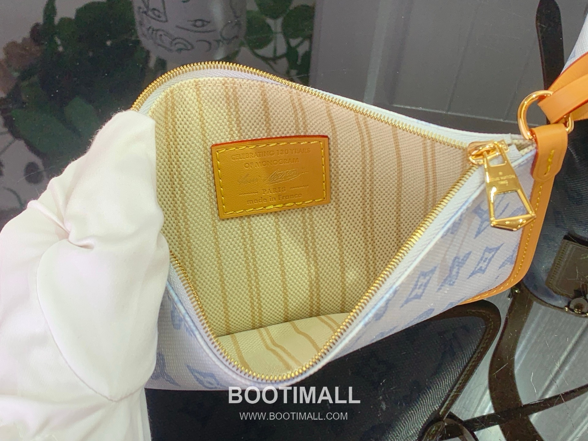 Louis Vuitton Carryall Small Monogram Origine Bleu Courrier Canvas Blue Tote Bag 루이비통 캐리올 스몰 M27532 모노그램 오리진 블루 쿠리에 캔버스 블루 토트백 29cm 10