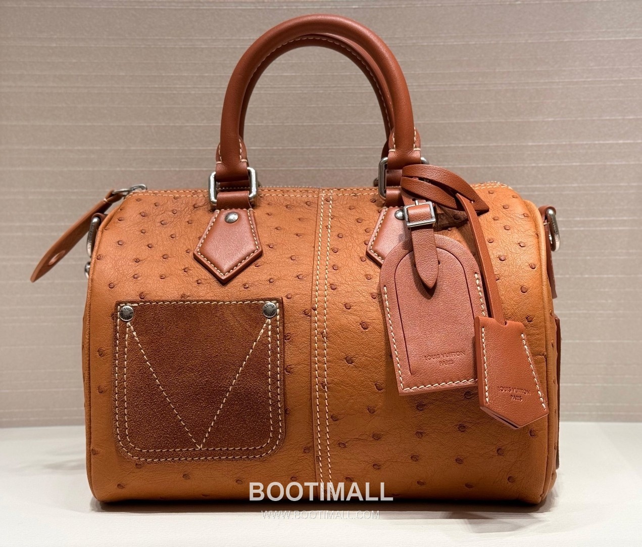 Louis Vuitton Speedy Bandoulière 25 Ostrich Leather Brown Shoulder Bag 루이비통 스피디 반둘리에르 25 M89119 오스트리치 레더 브라운 숄더백 25cm 5