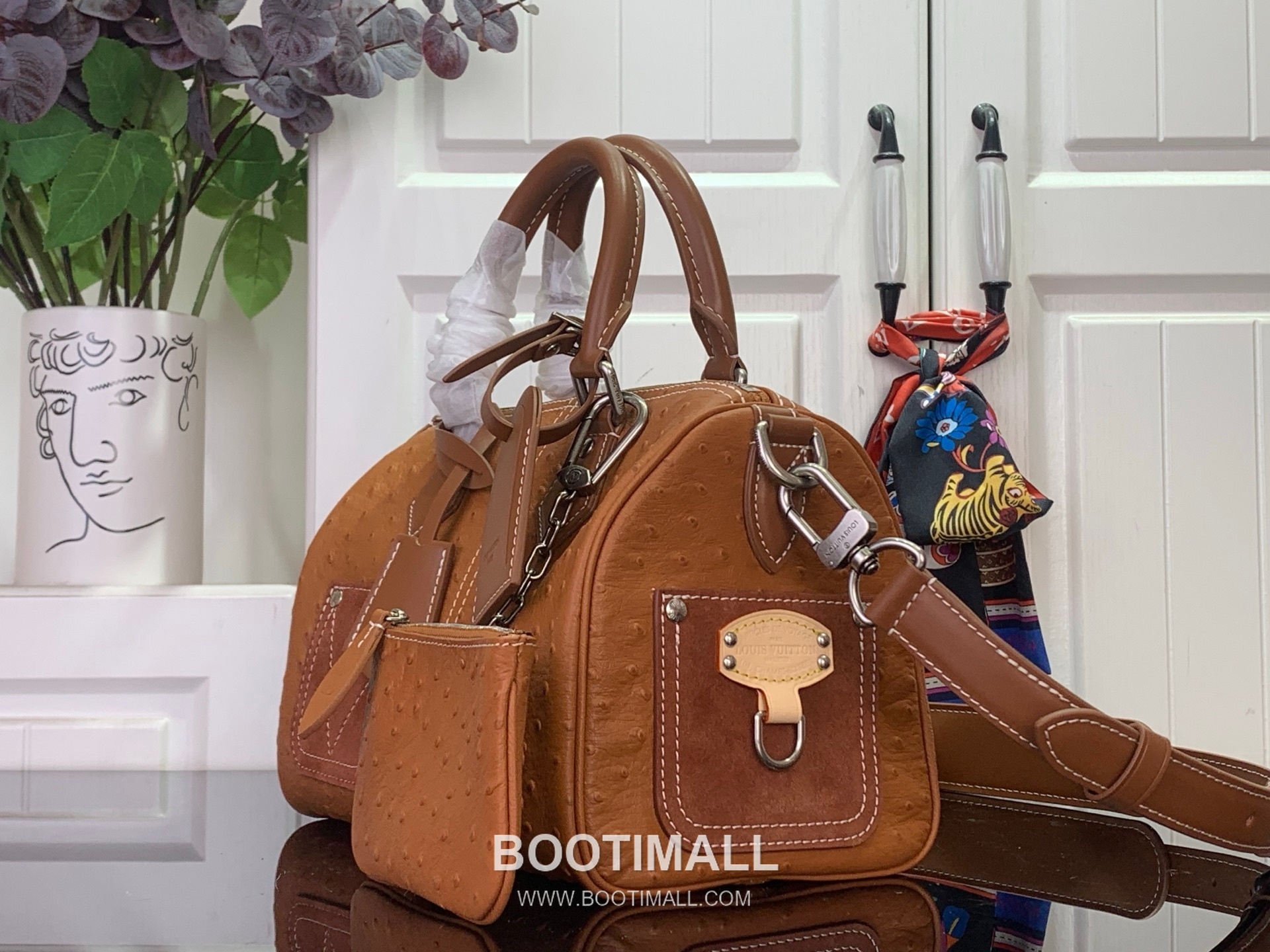 Louis Vuitton Speedy Bandoulière 25 Ostrich Leather Brown Shoulder Bag 루이비통 스피디 반둘리에르 25 M89119 오스트리치 레더 브라운 숄더백 25cm 9