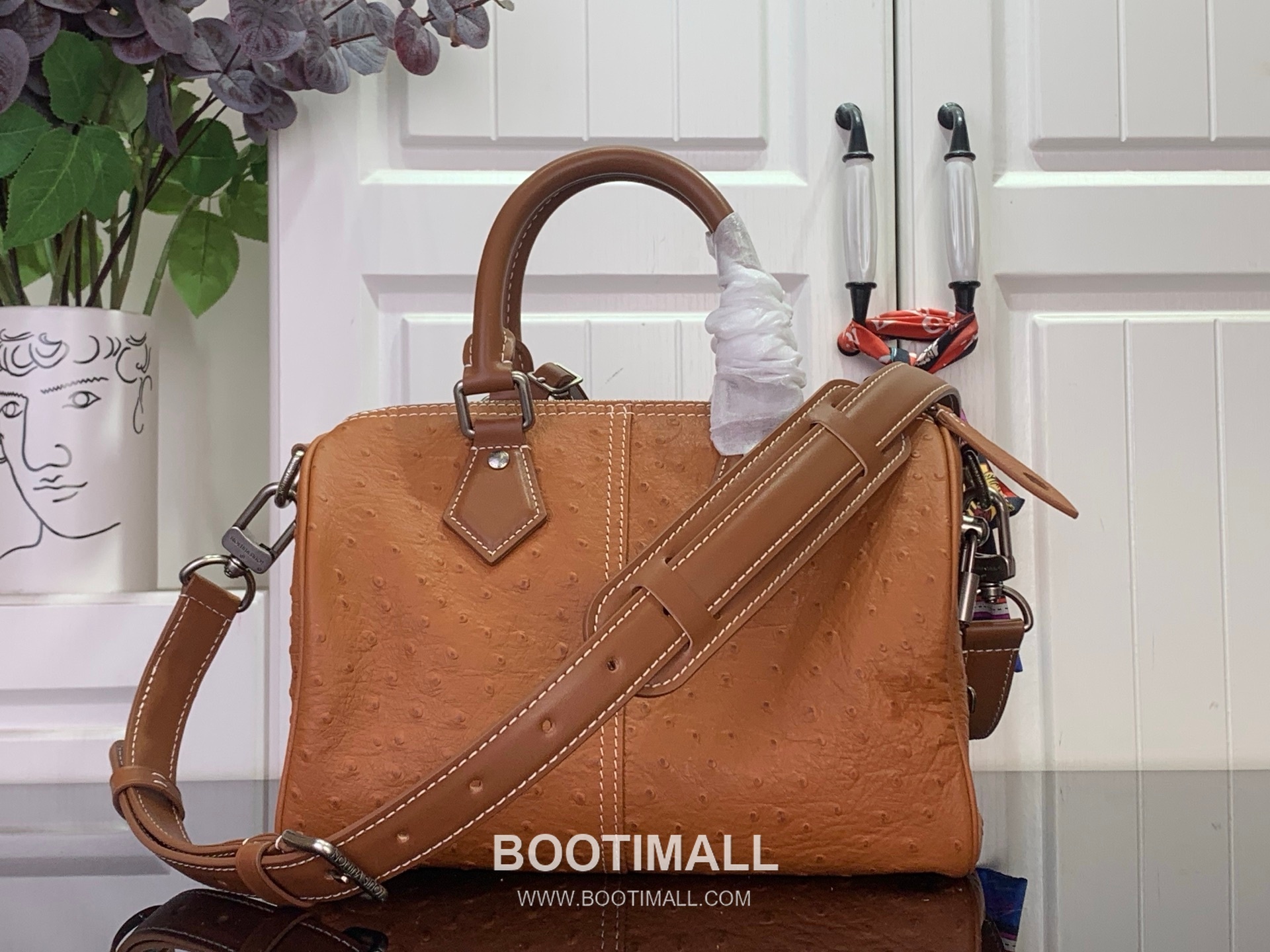 Louis Vuitton Speedy Bandoulière 25 Ostrich Leather Brown Shoulder Bag 루이비통 스피디 반둘리에르 25 M89119 오스트리치 레더 브라운 숄더백 25cm 10