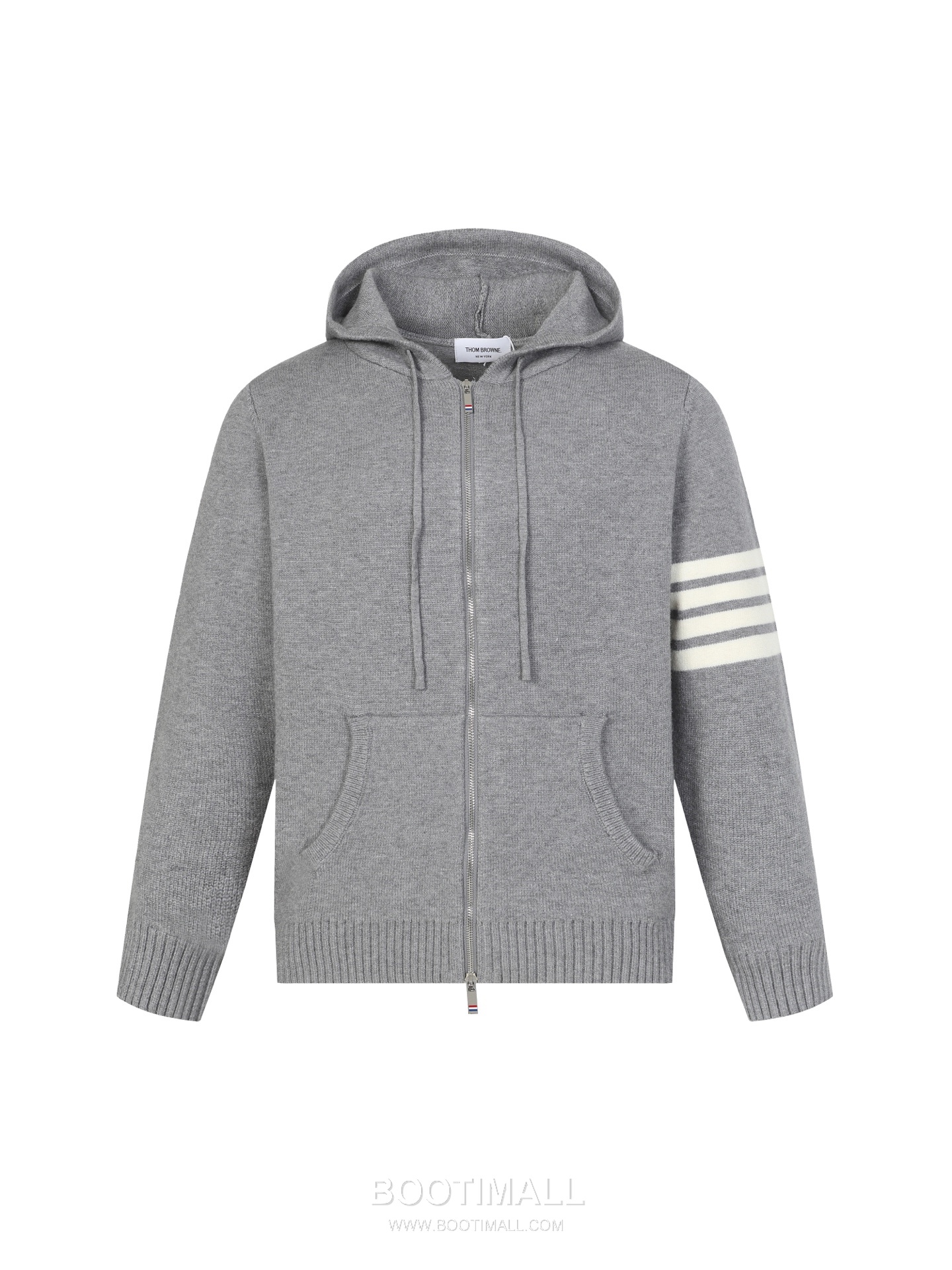 Thom Browne 4-Bar Sailboat Zip-Up Cardigan Wool Blend 톰브라운 4바 세일보트 집업 카디건 울 혼방 그레이 7